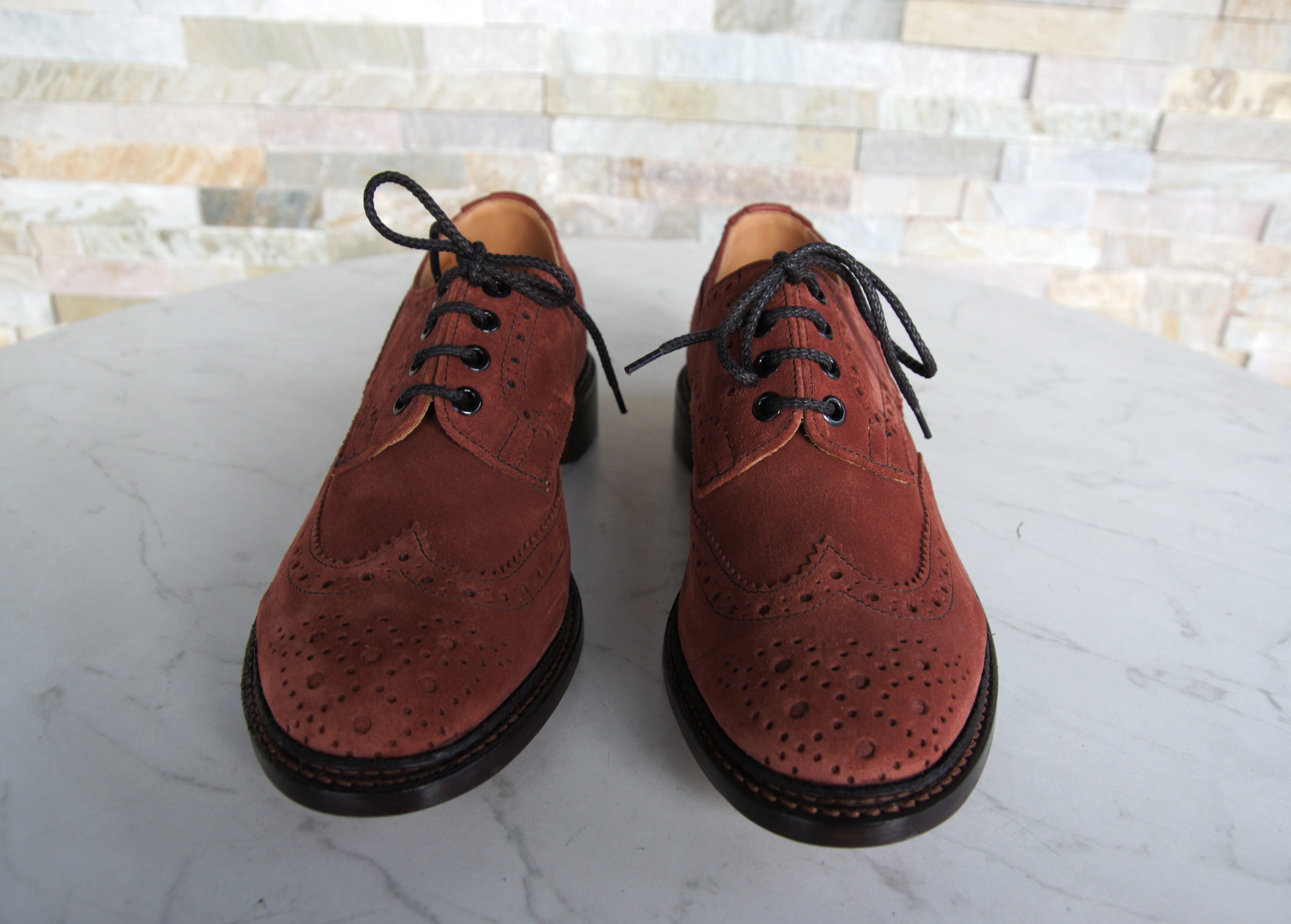Tricker's Schnürschuhe Halbschuhe Budapester Bourton Kirsche