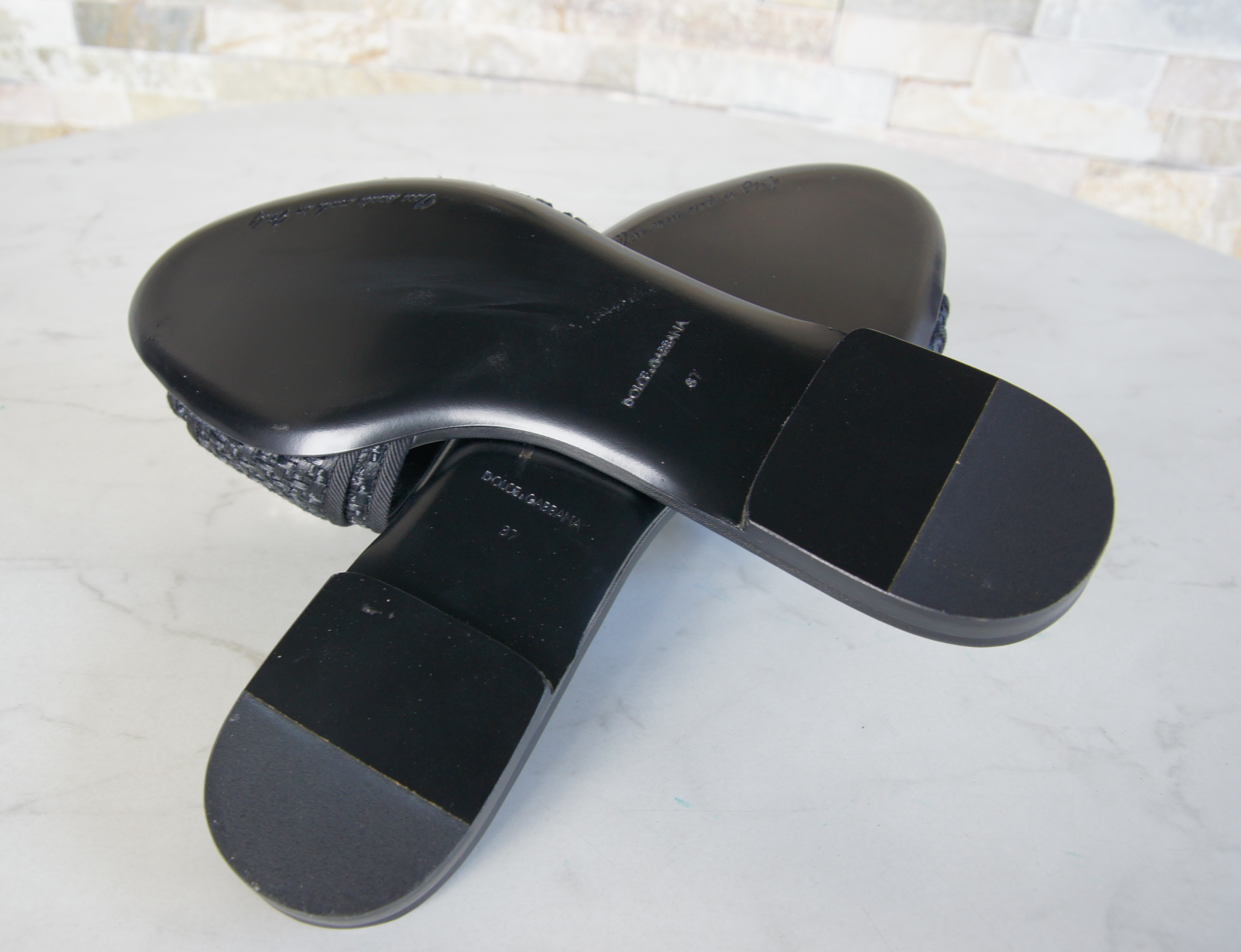 Dolce & Gabbana D&G mules sliders sandals black