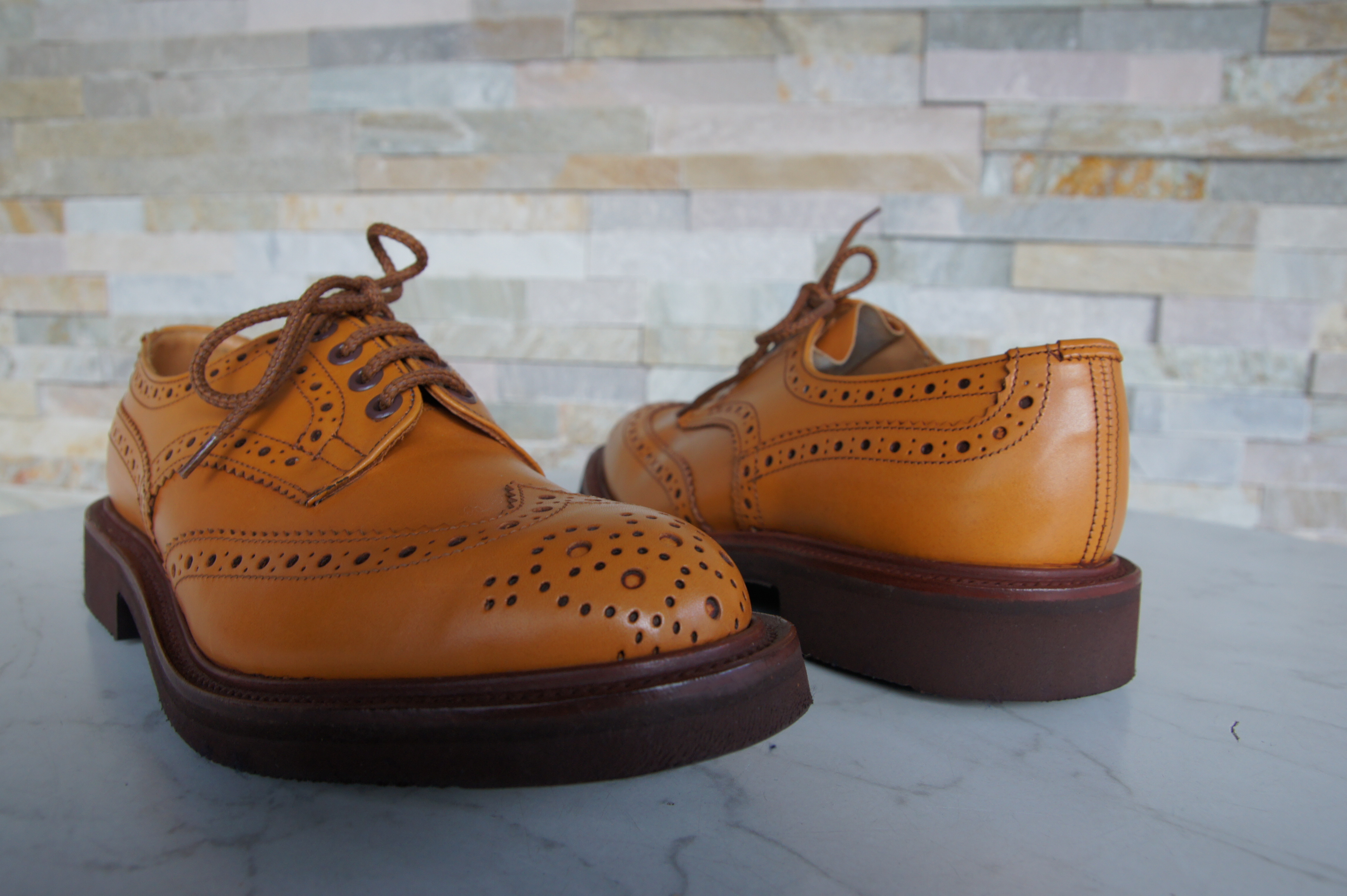Tricker's Schnürschuhe Halbschuhe Budapester Bourton acorn