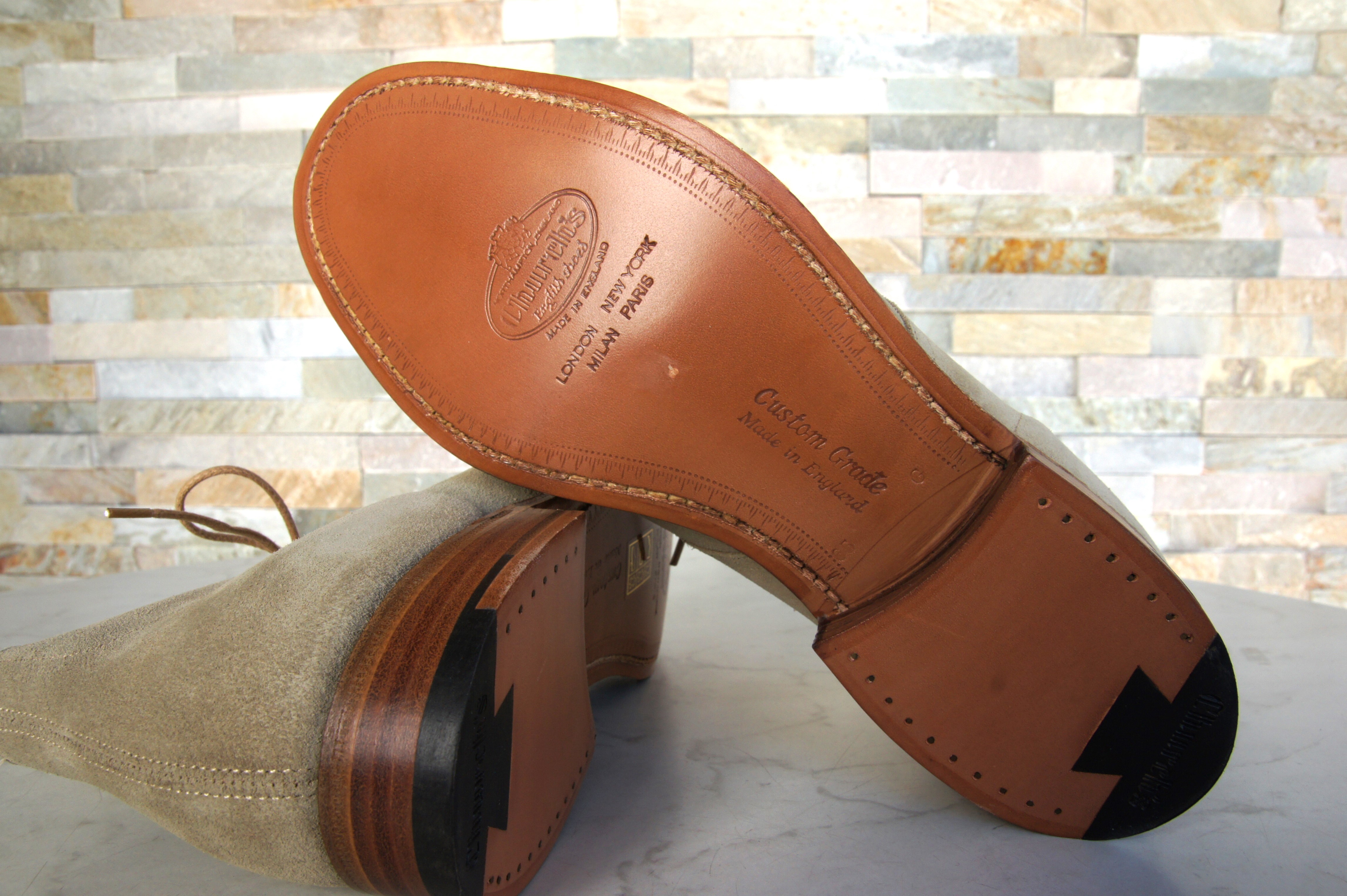 Church's booties lace-up shoes castoro Sahara sand