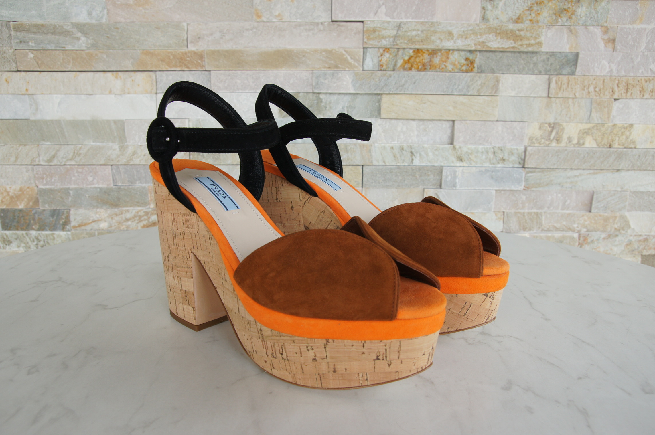 Prada platform sandals rosewood
