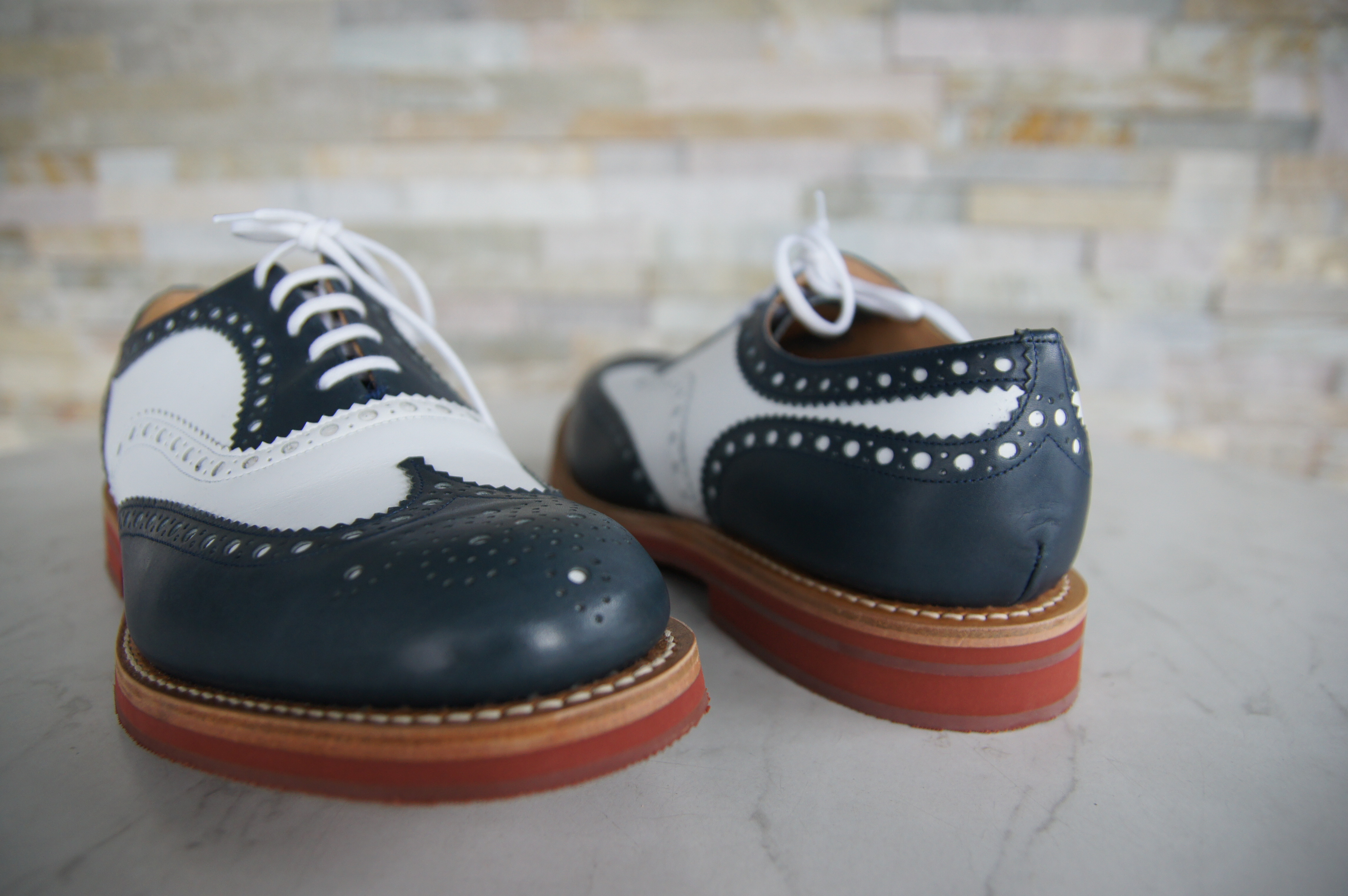 Church's Schnürschuhe Halbschuhe Downton 2 blau weiss