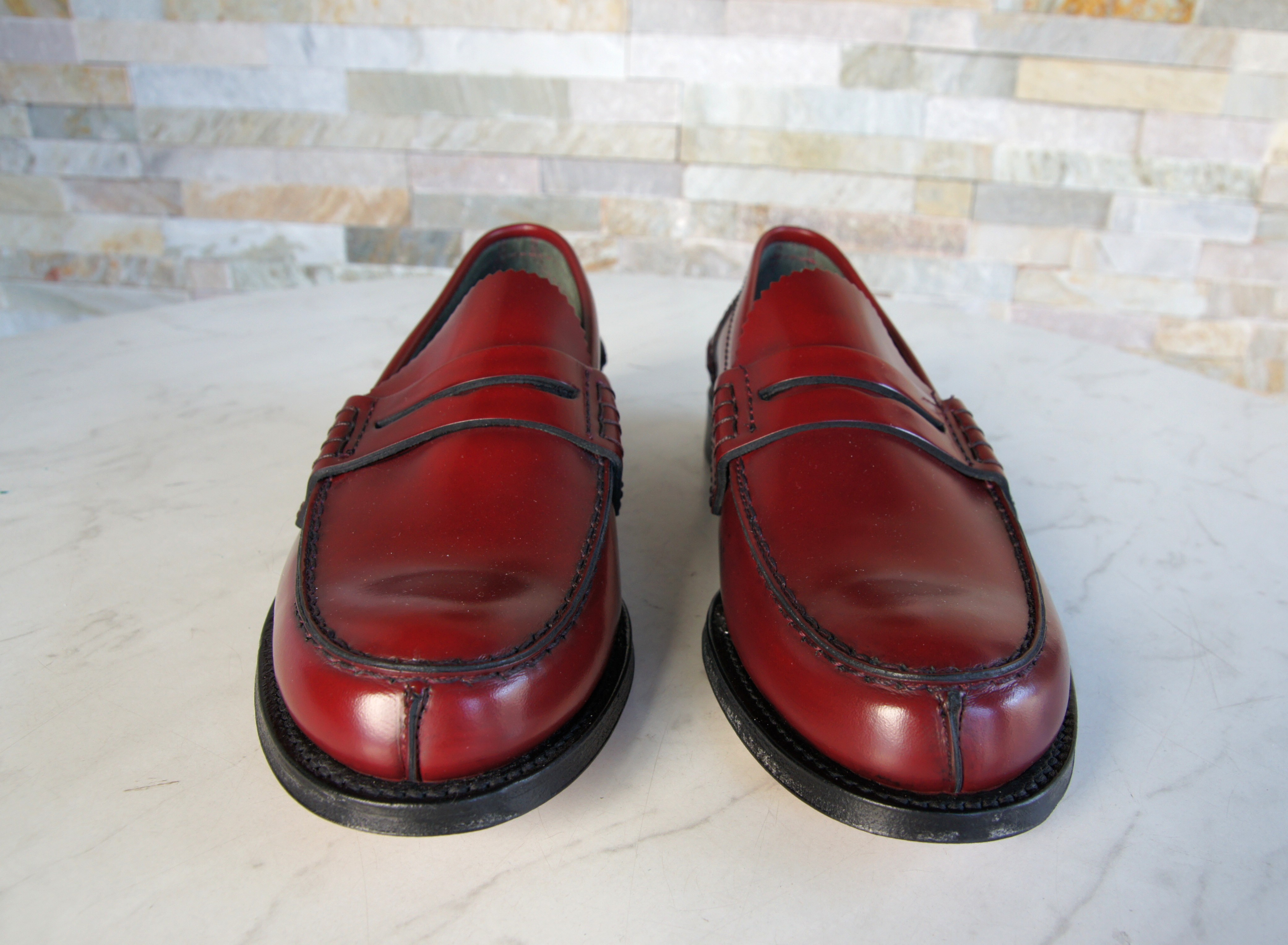 Church's loafers slipper business shoes Tunbridge ruby red