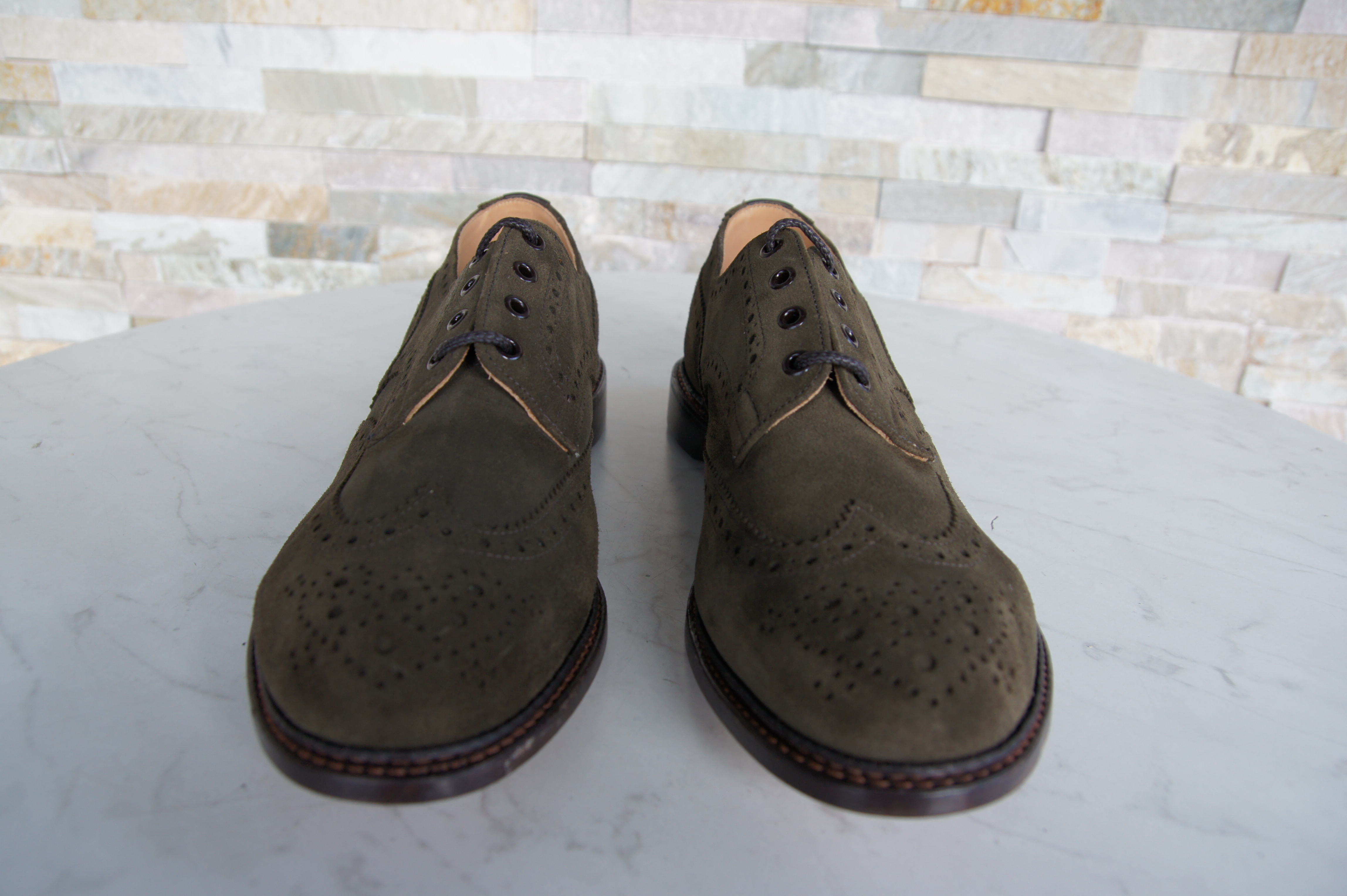 Tricker's Schnürschuhe Halbschuhe Budapester Bourton earth Erde