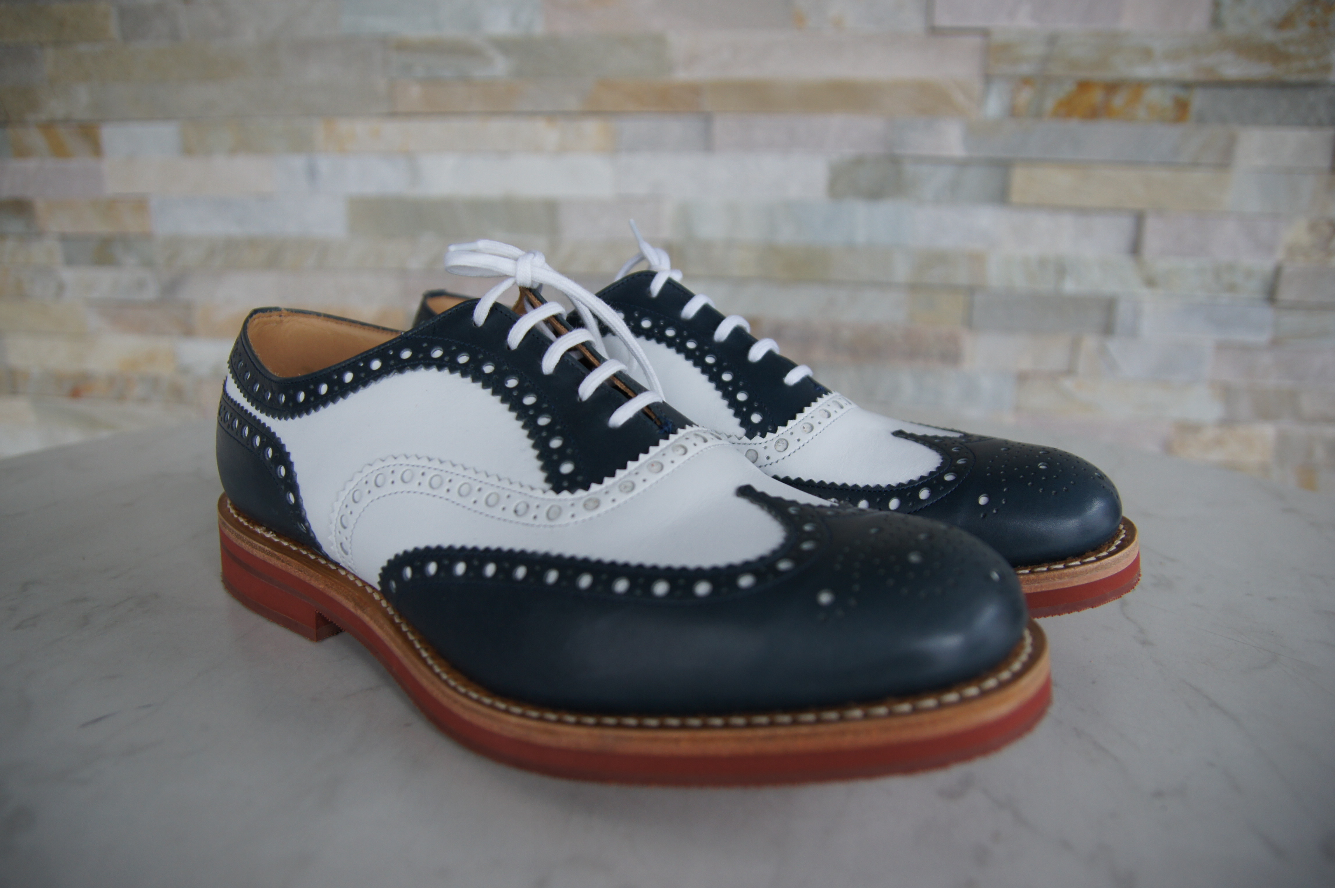 Church's Schnürschuhe Halbschuhe Downton 2 blau weiss