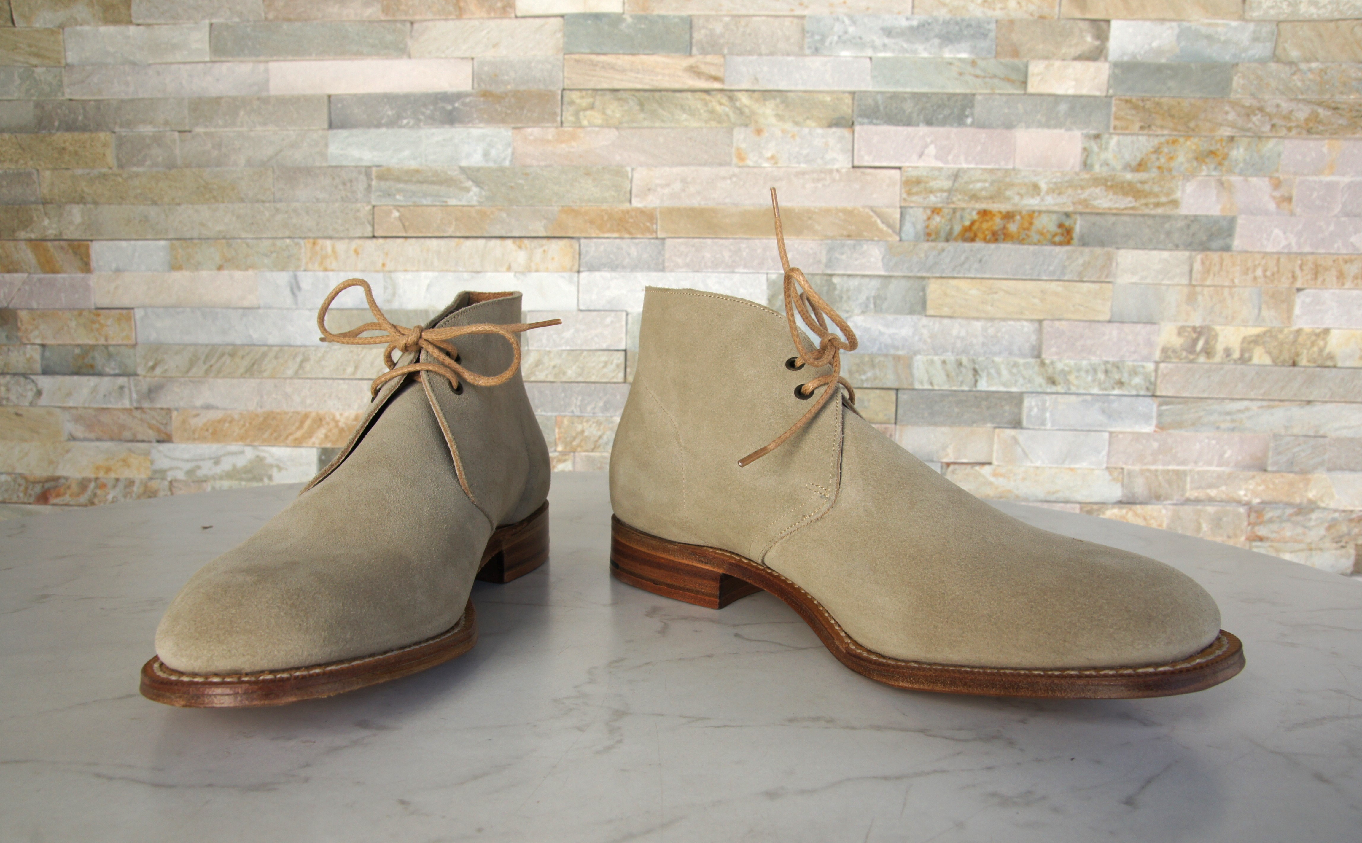 Church's booties lace-up shoes castoro Sahara sand