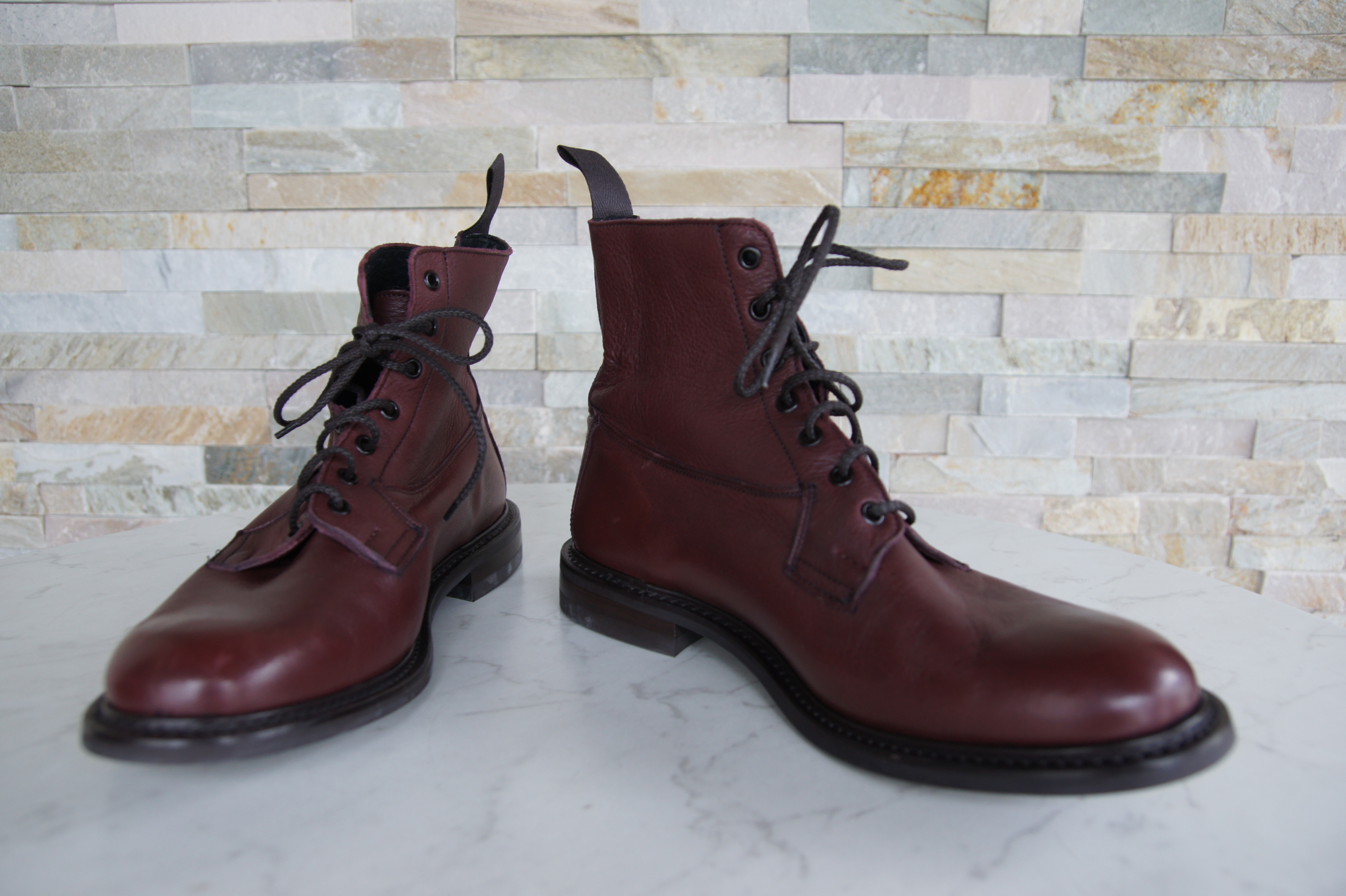 Tricker's ankle boots lace-up shoes deer burgundy