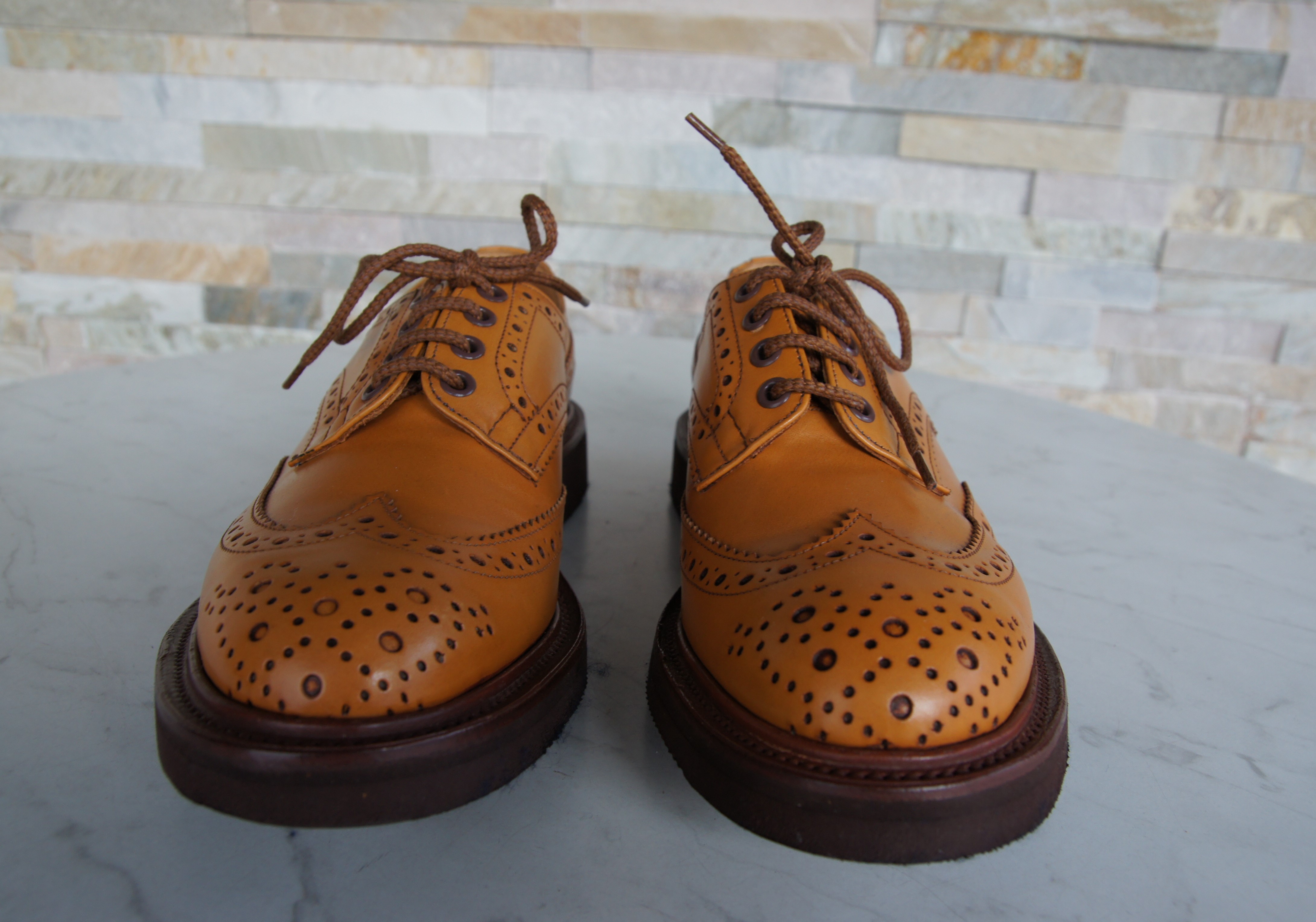 Tricker's Schnürschuhe Halbschuhe Budapester Bourton acorn