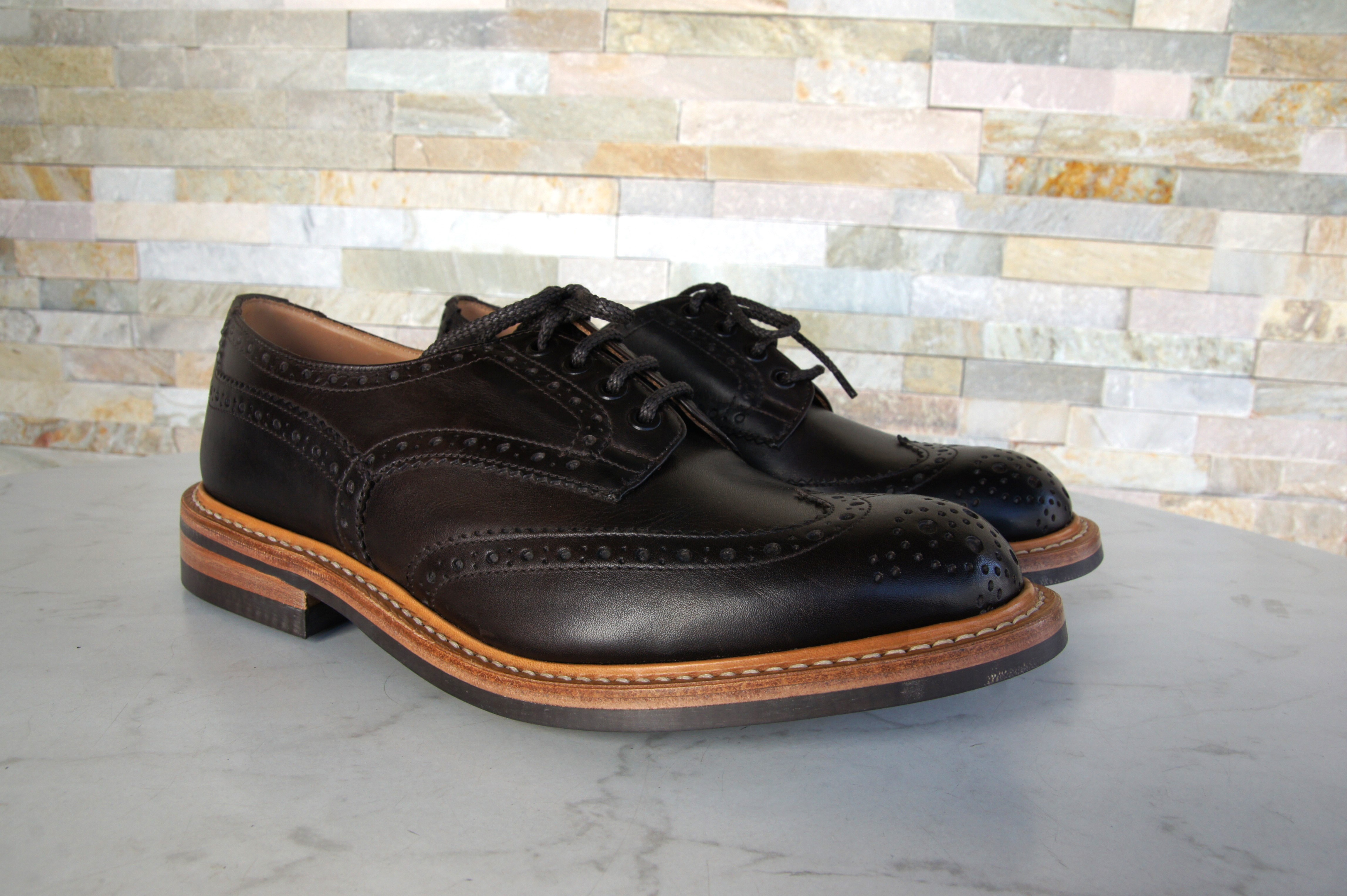 Tricker's Schnürschuhe Halbschuhe Budapester Bourton dunkelbraun