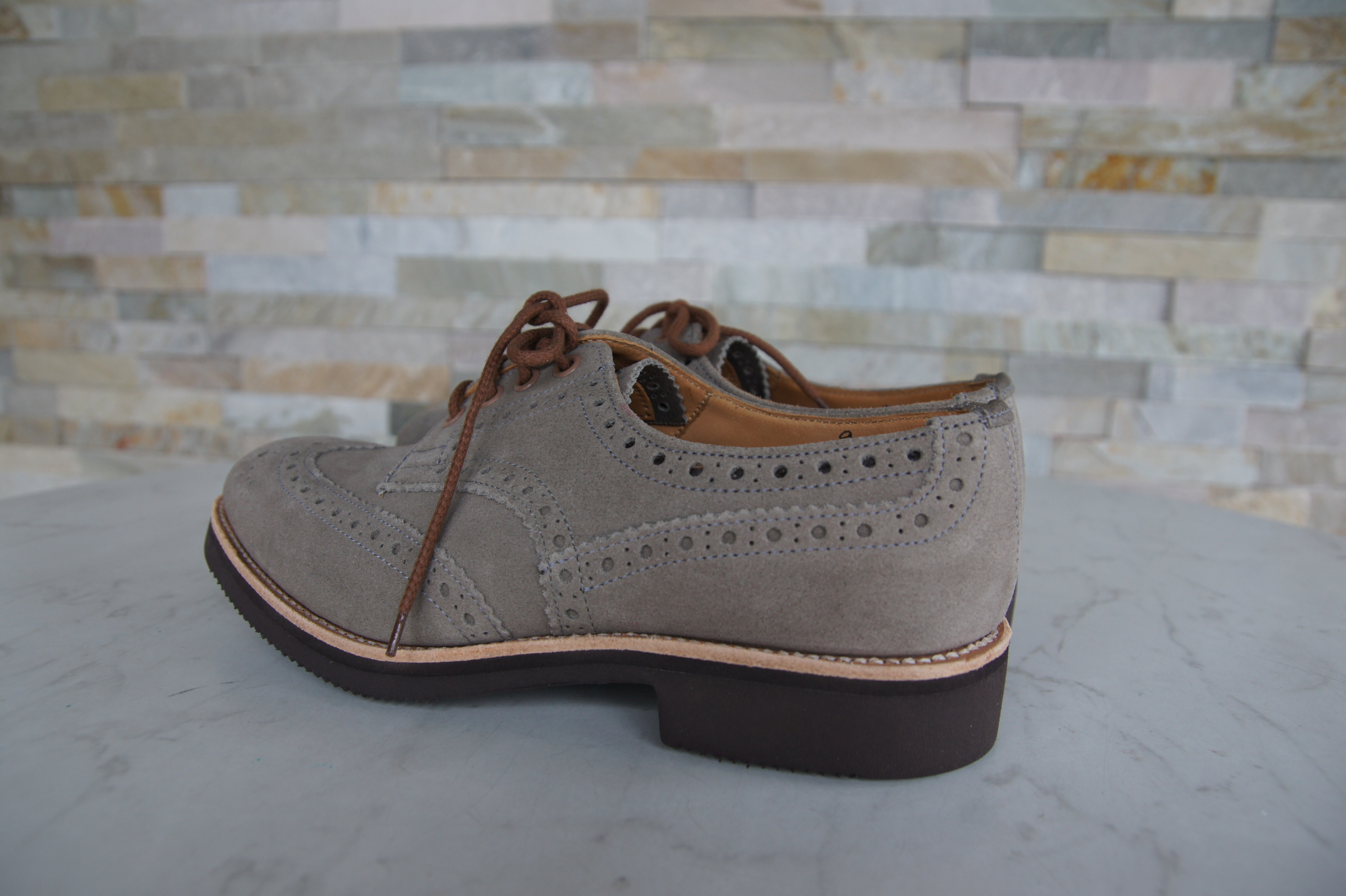 Tricker's Schnürschuhe Halbschuhe Budapester Bourton schlamm