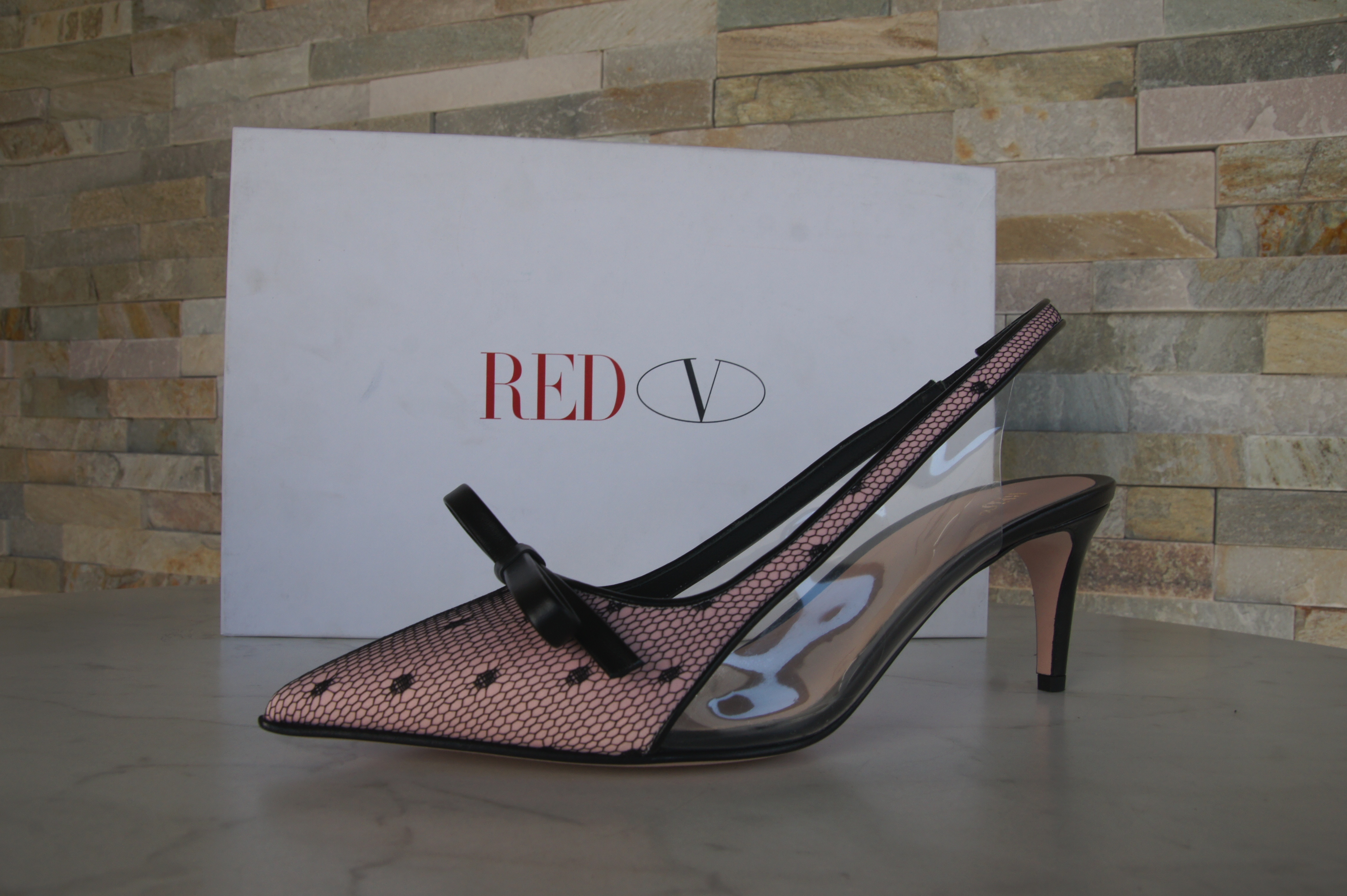 Valentino Red slingpumps slingbacks rose black