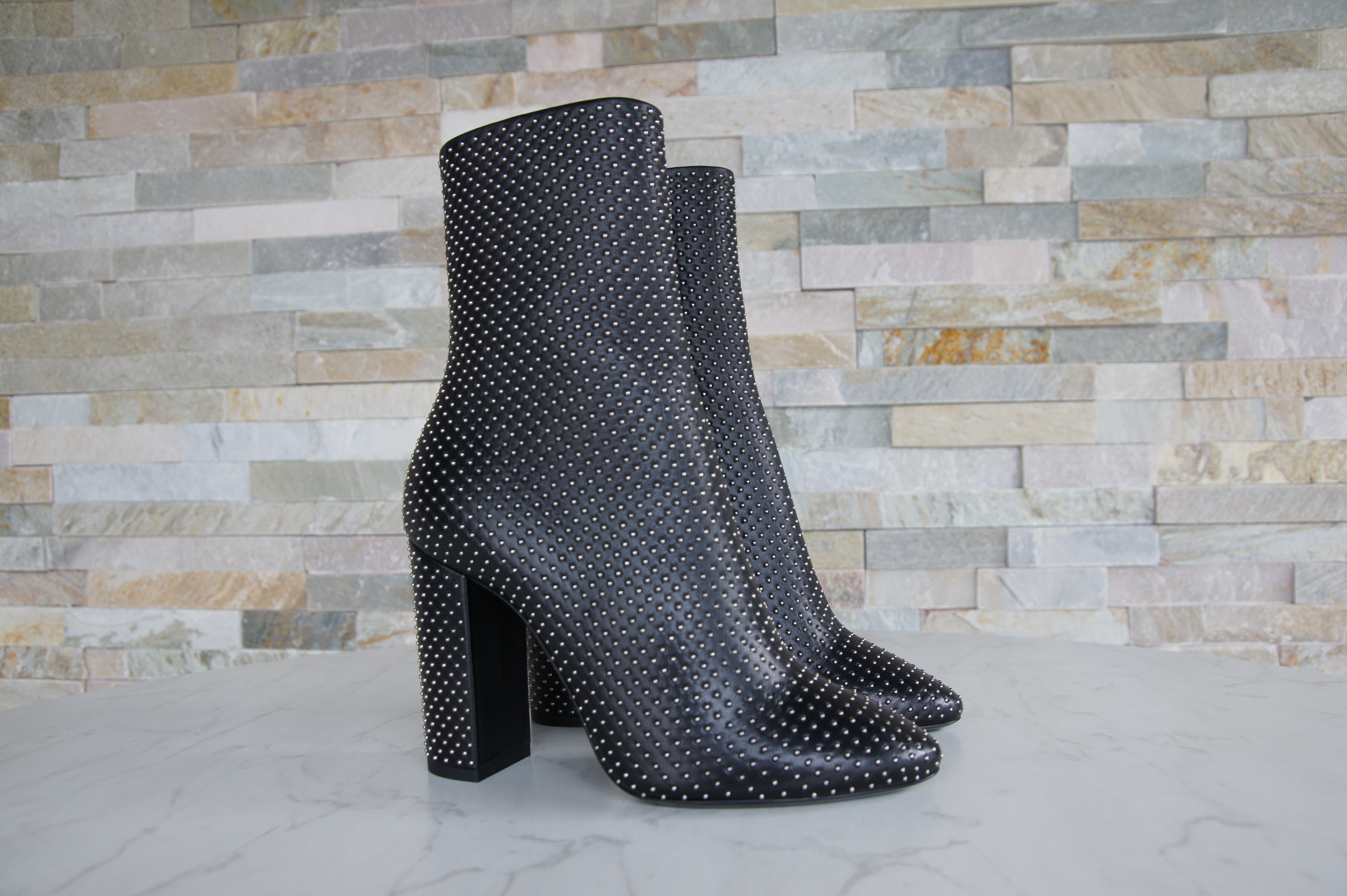 Saint Laurent Stiefeletten Nieten schwarz