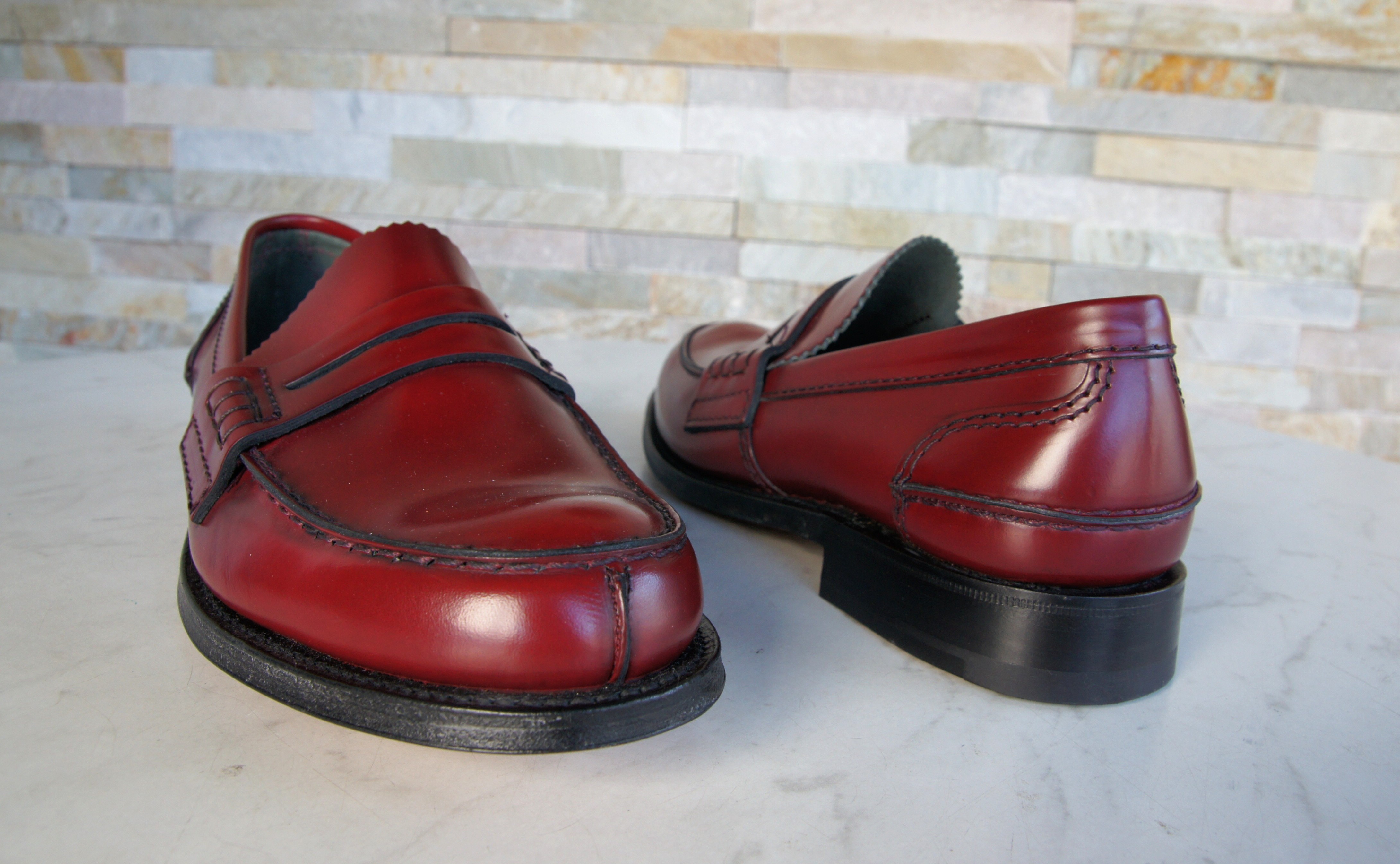 Church's loafers slipper business shoes Tunbridge ruby red