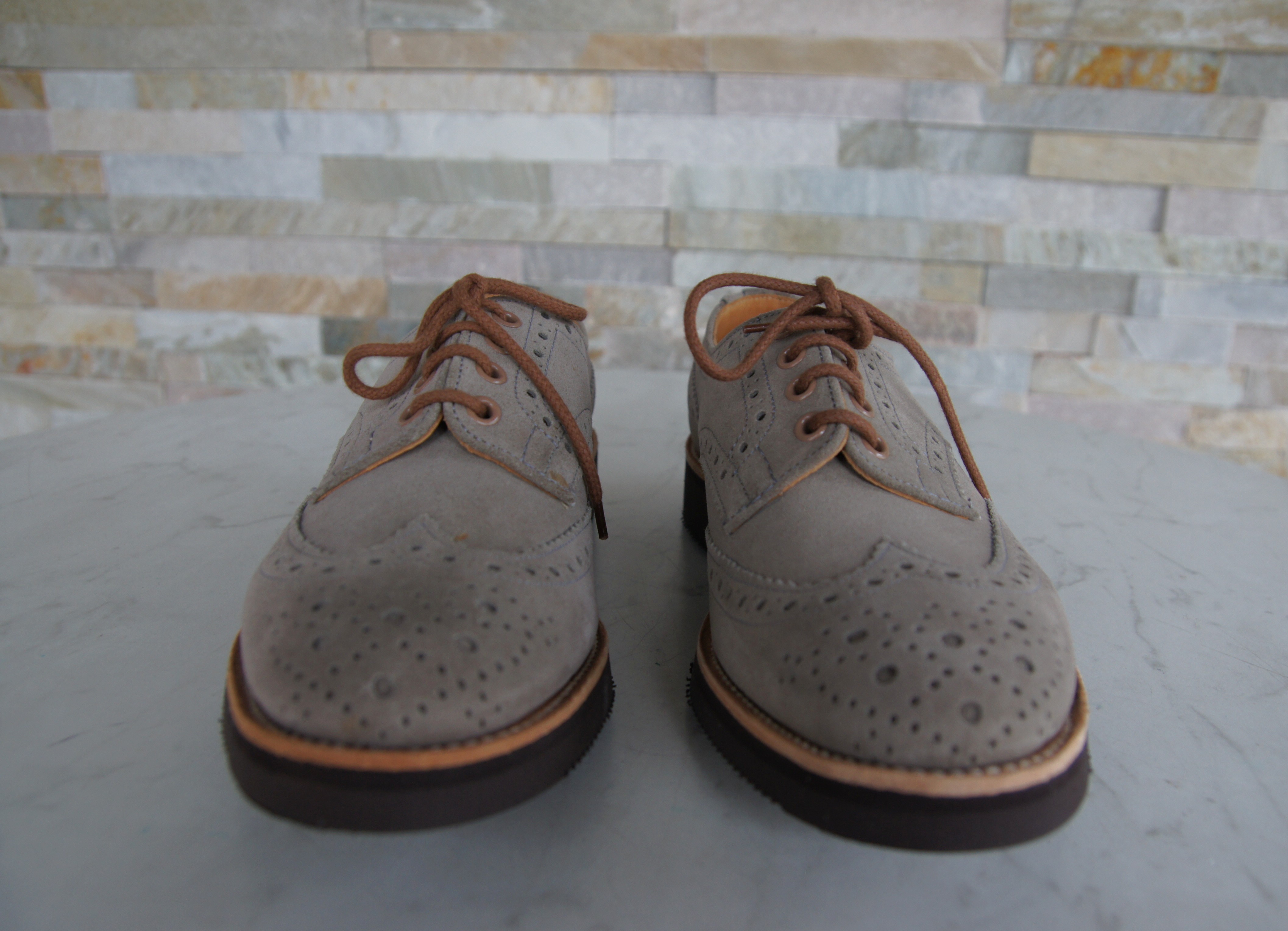 Tricker's Schnürschuhe Halbschuhe Budapester Bourton schlamm