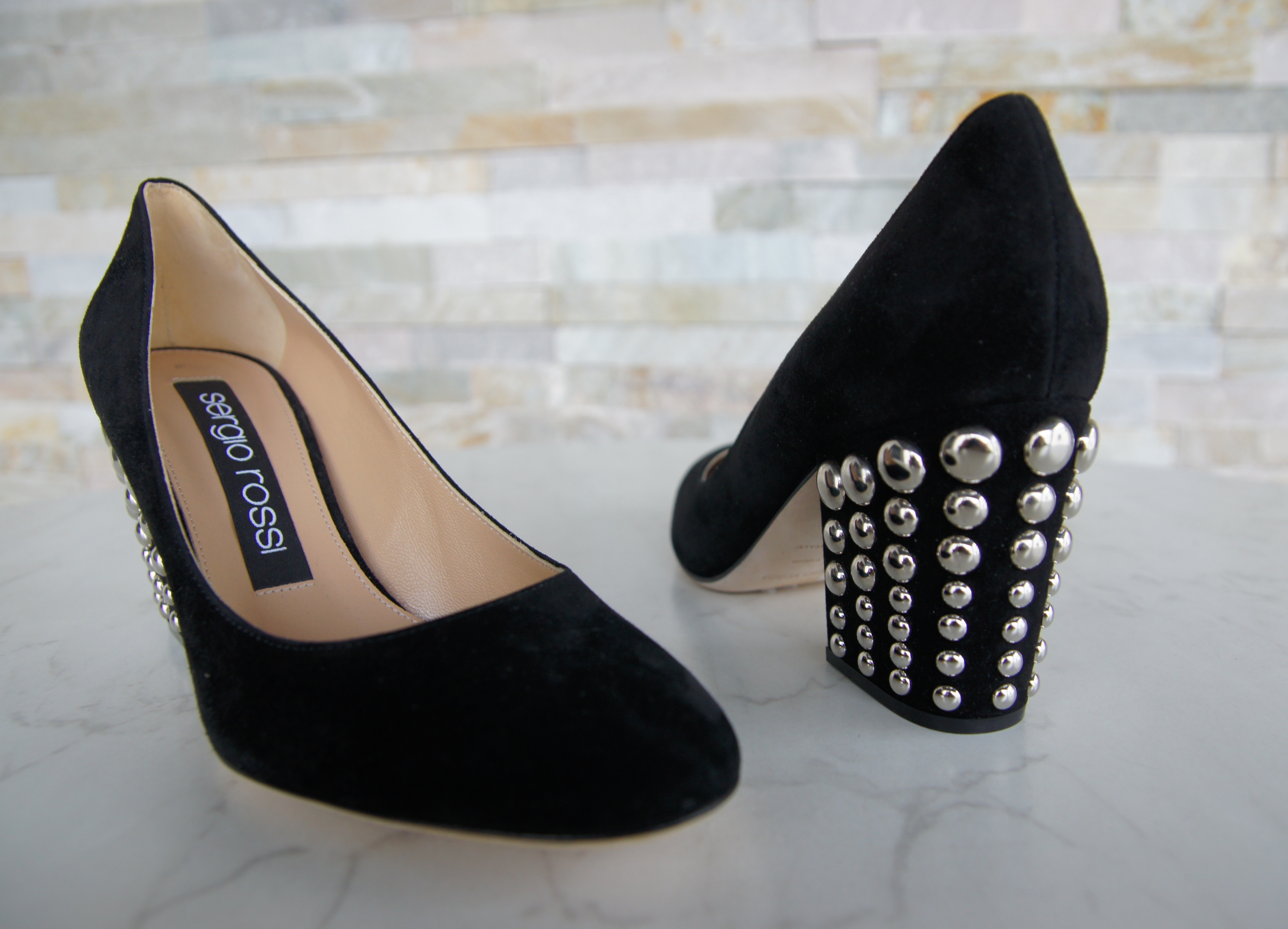 Sergio Rossi pumps suede black 