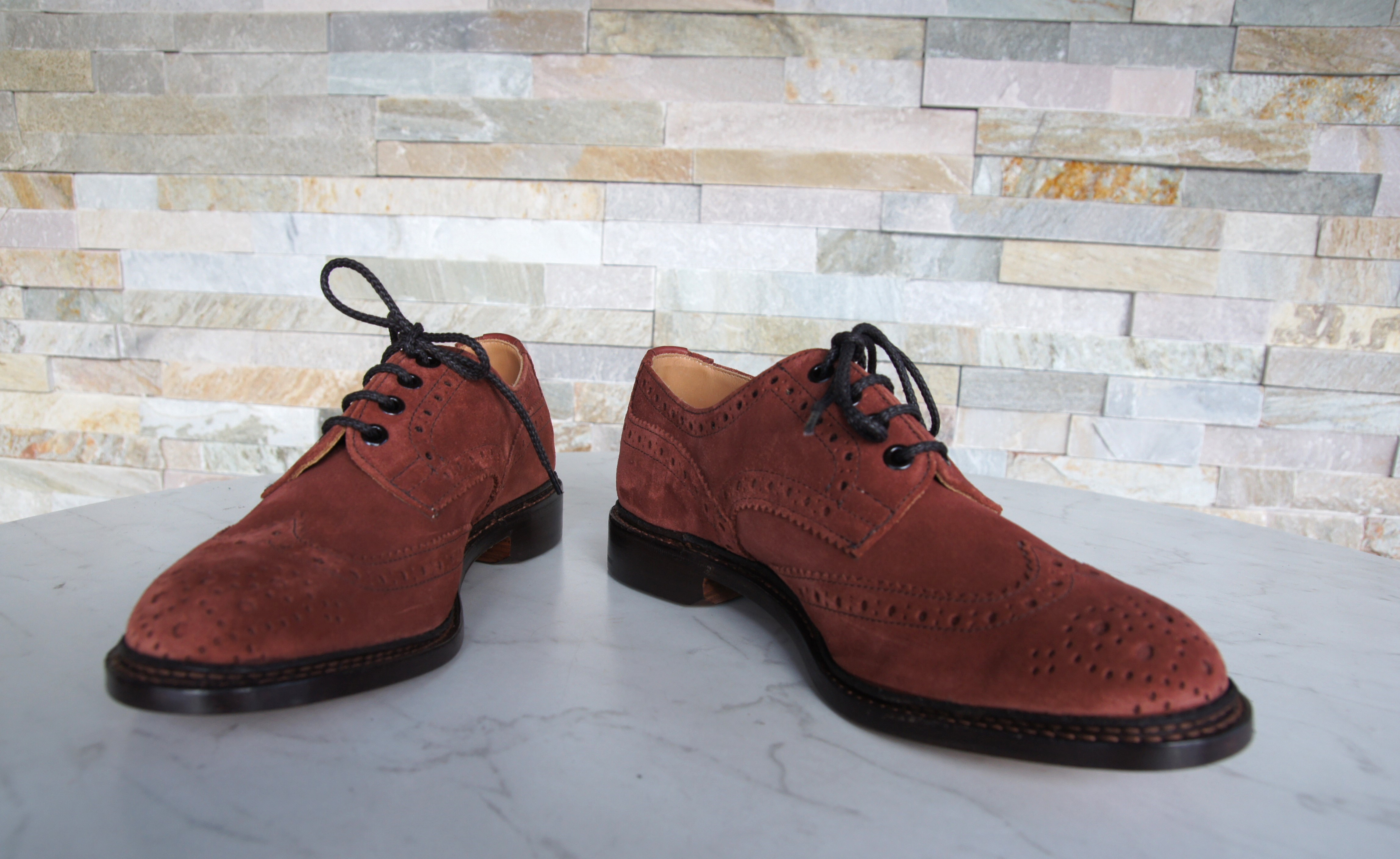 Tricker's Schnürschuhe Halbschuhe Budapester Bourton Kirsche