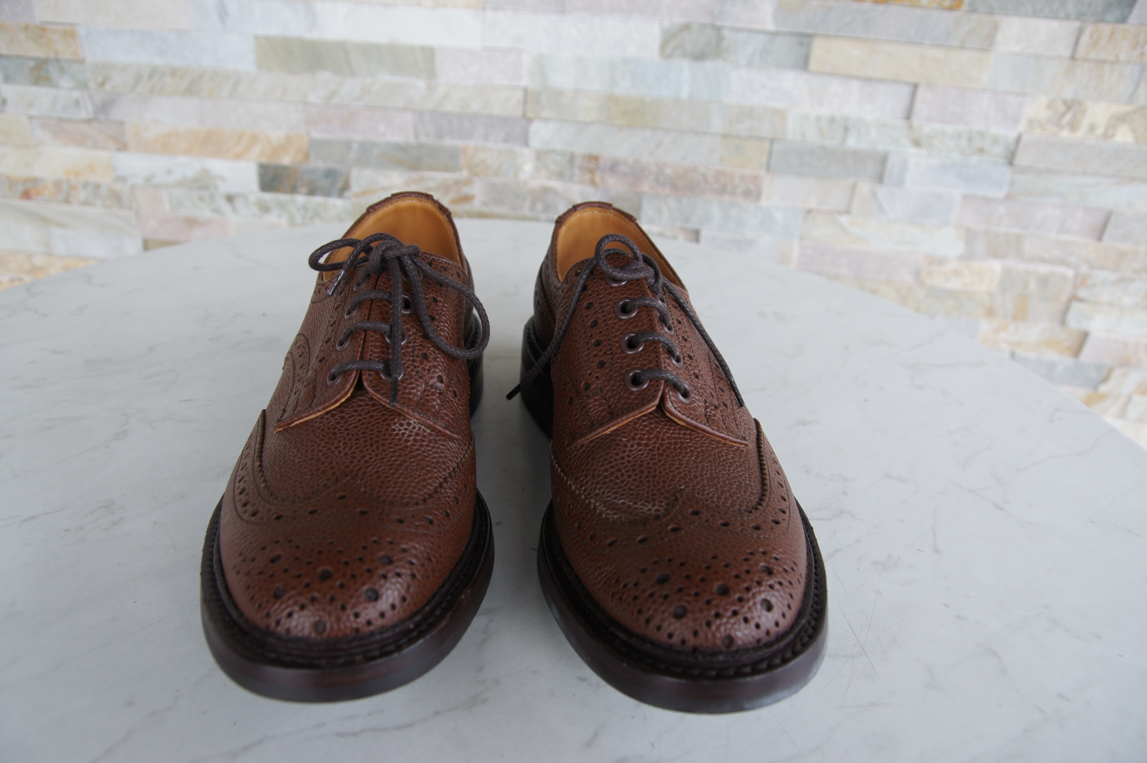 Tricker's Schnürschuhe Halbschuhe Budapester Bourton braun