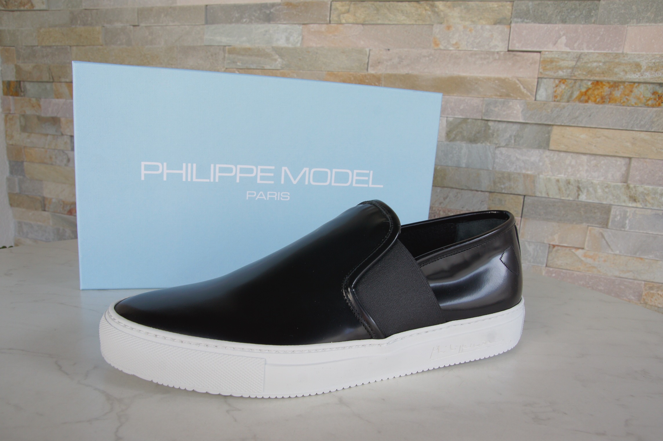 Philippe Model Slipper Slip-Ons Mokassins schwarz