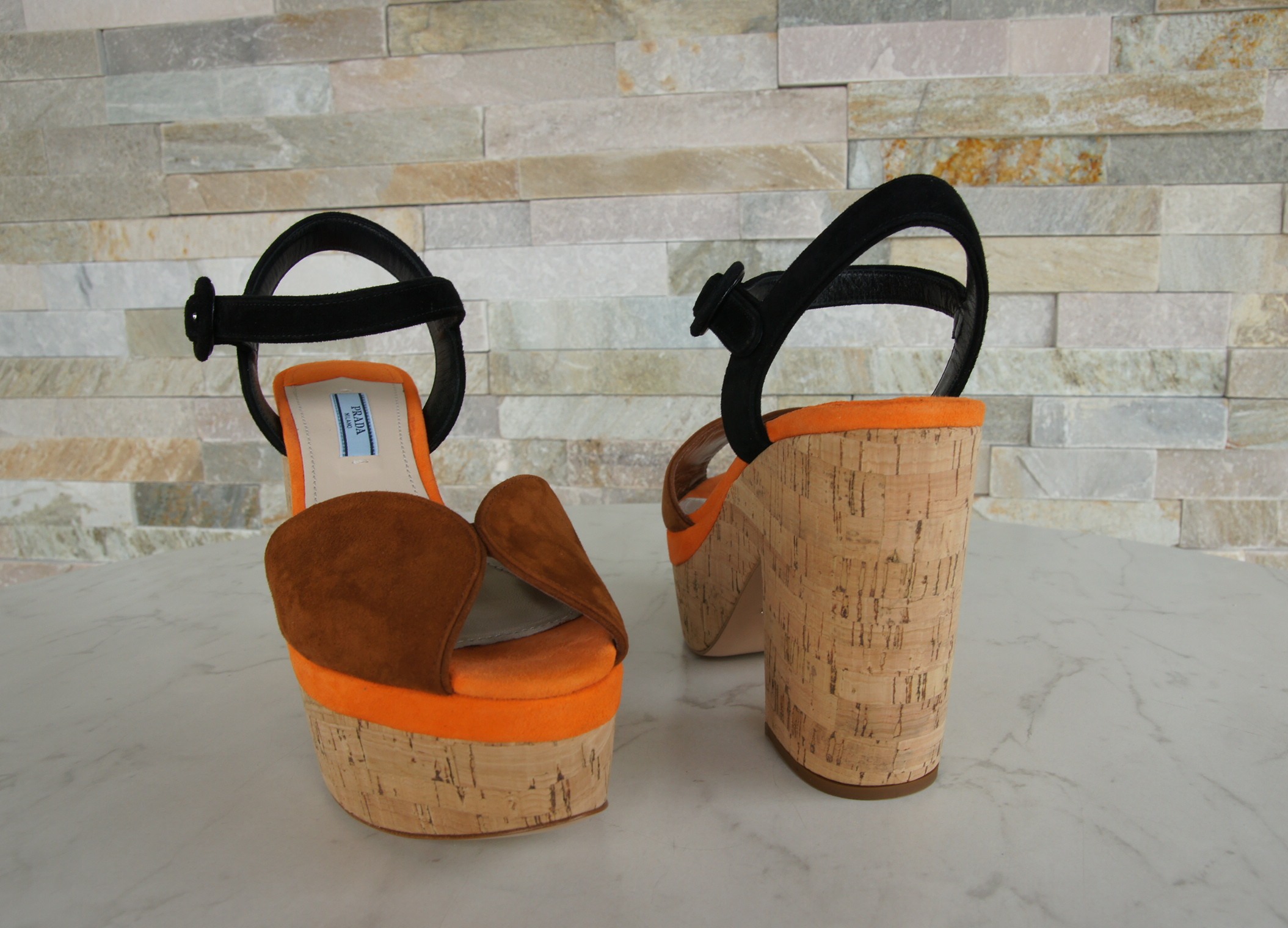 Prada platform sandals rosewood