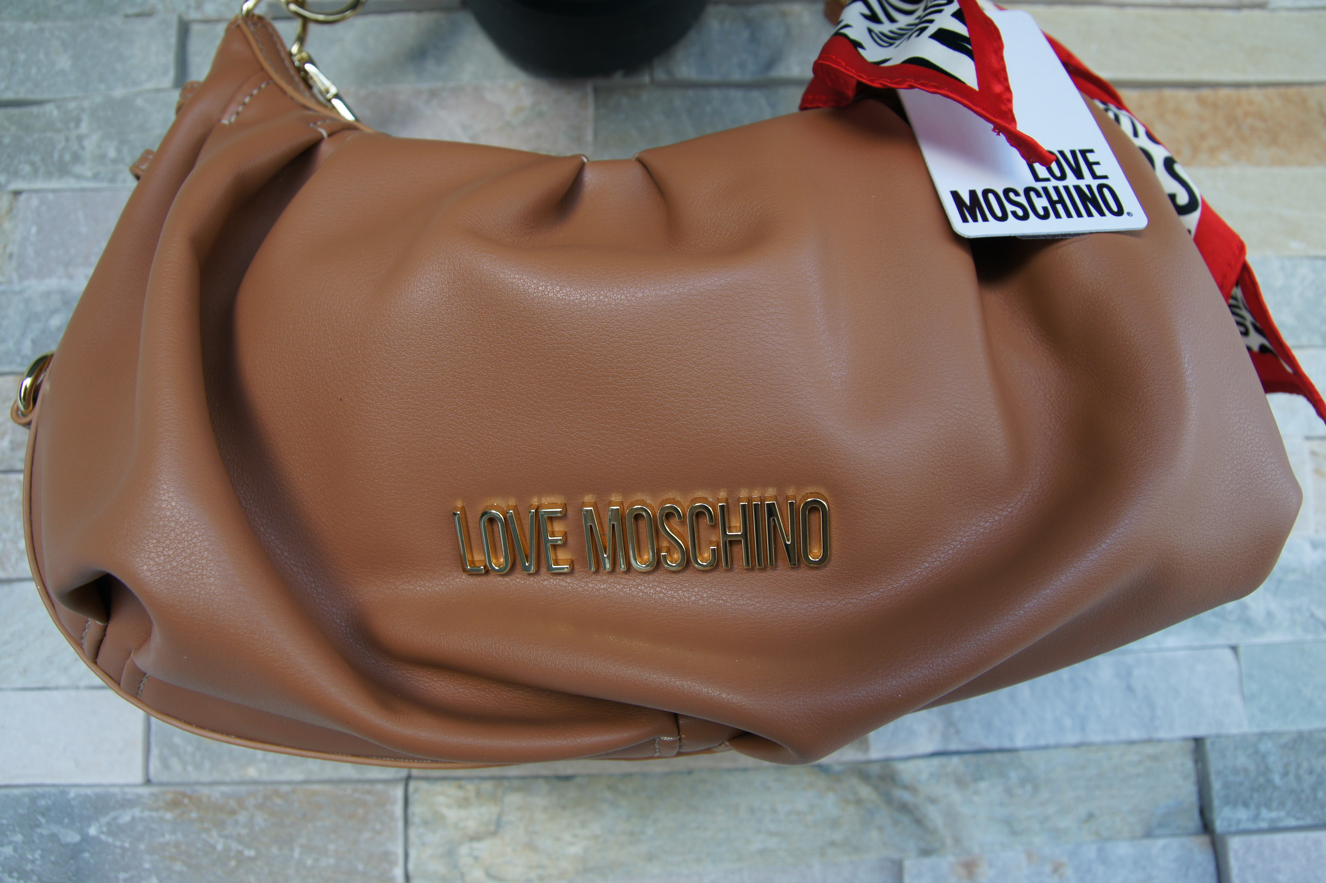 LOVE MOSCHINO Tasche Handtasche Schultertasche Umhängetasche kamel