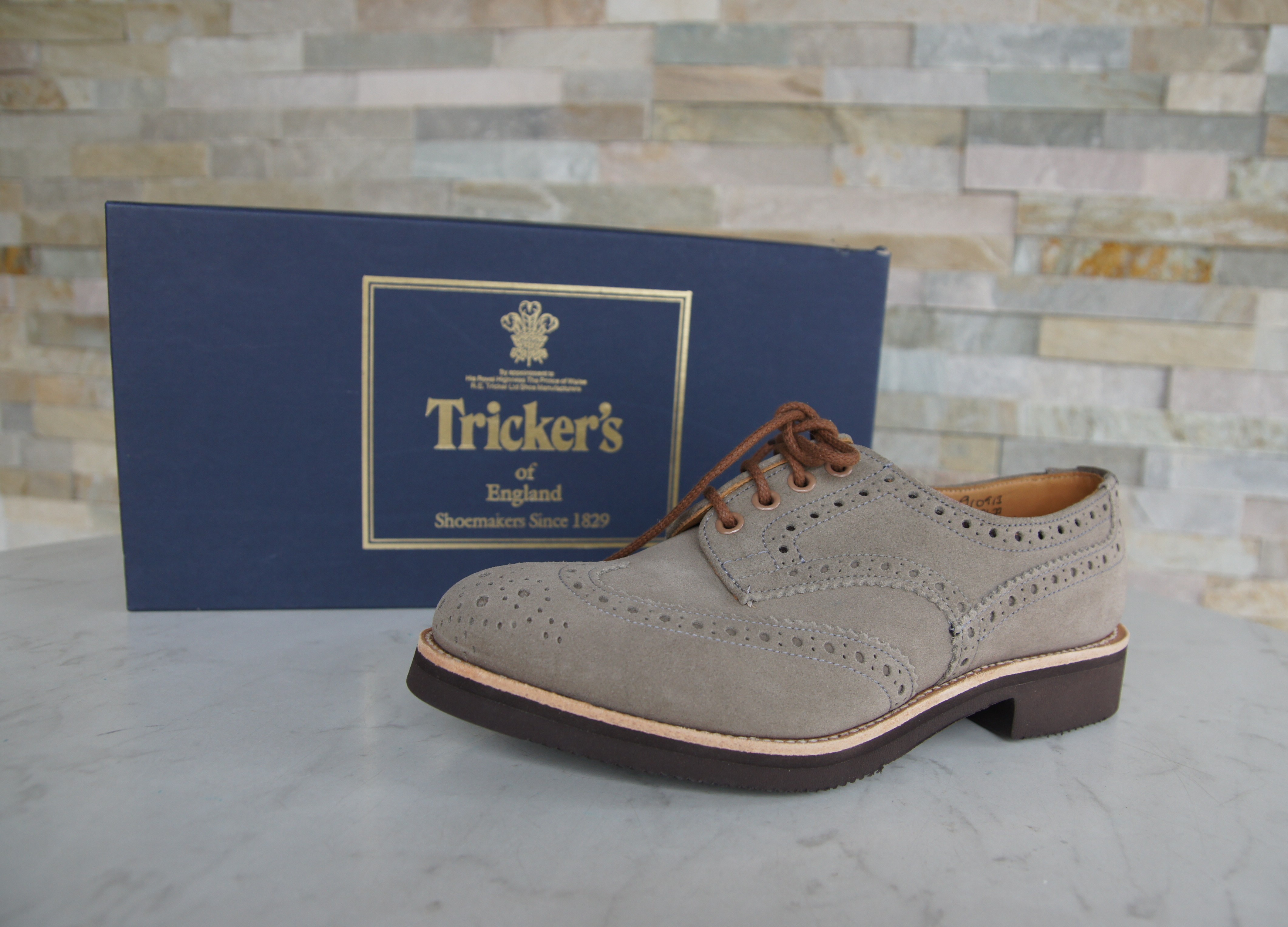Tricker's Schnürschuhe Halbschuhe Budapester Bourton schlamm