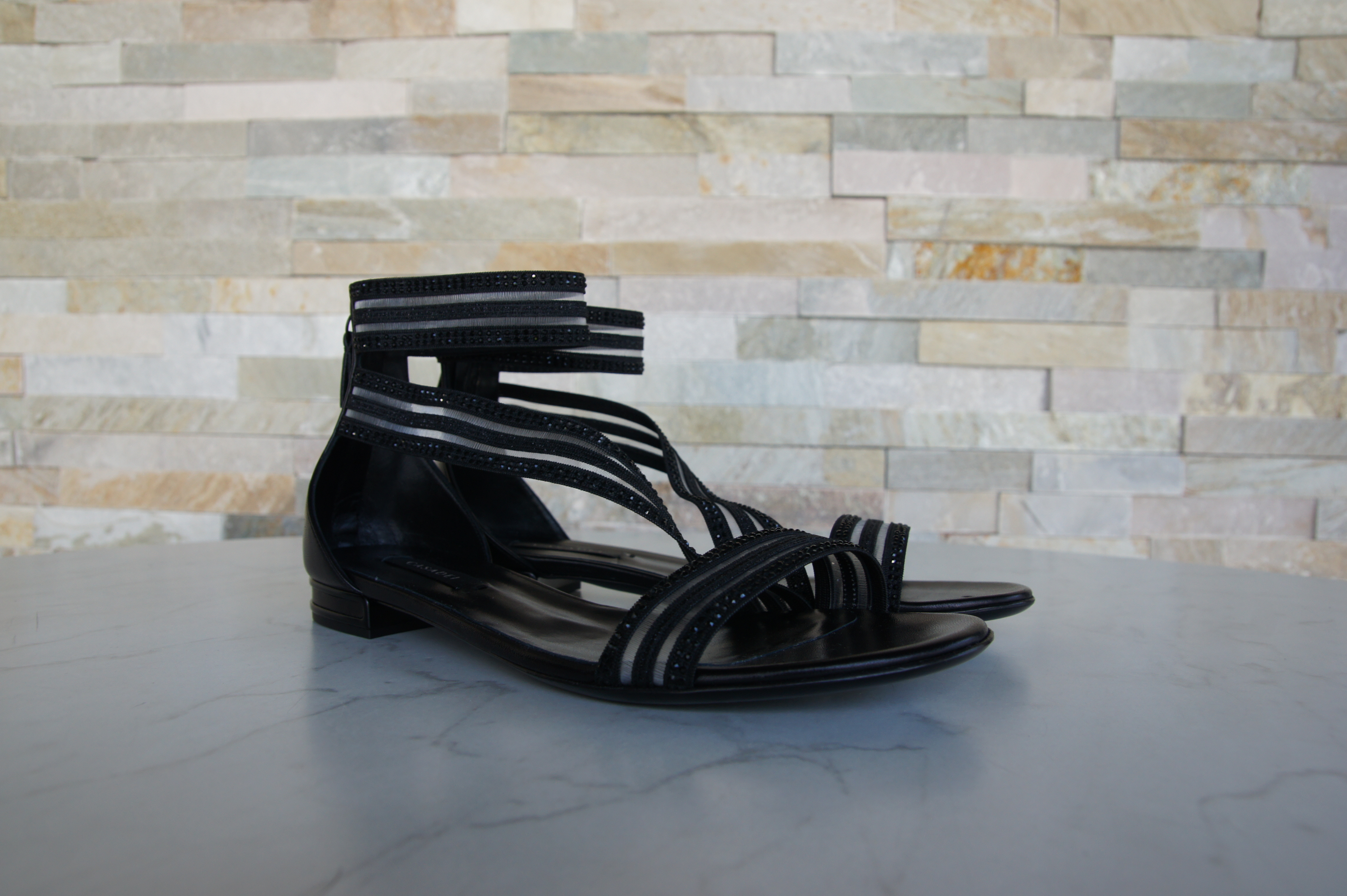 CASADEI Sandalen Sandaletten schwarz