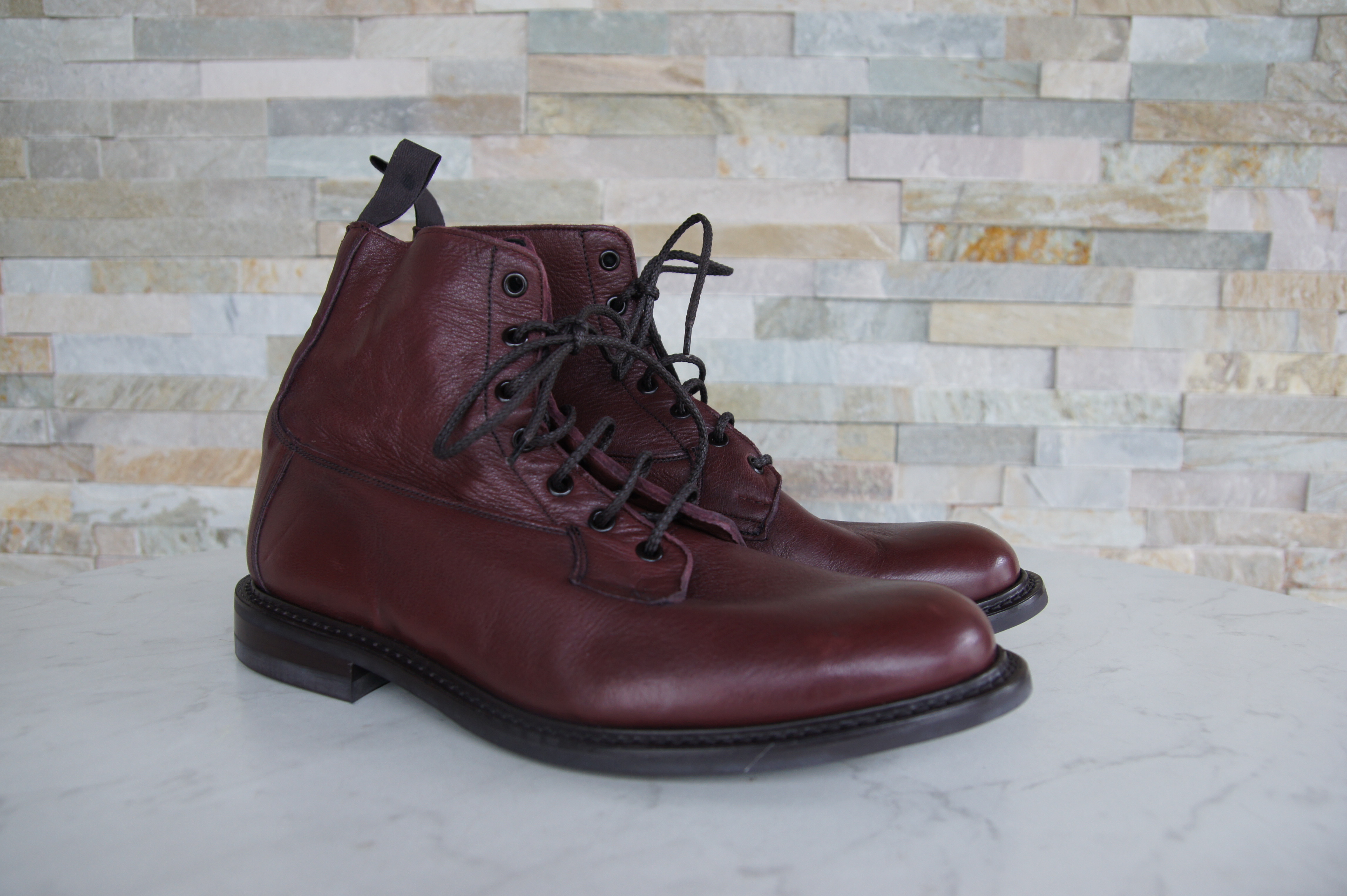 Tricker's ankle boots lace-up shoes deer burgundy