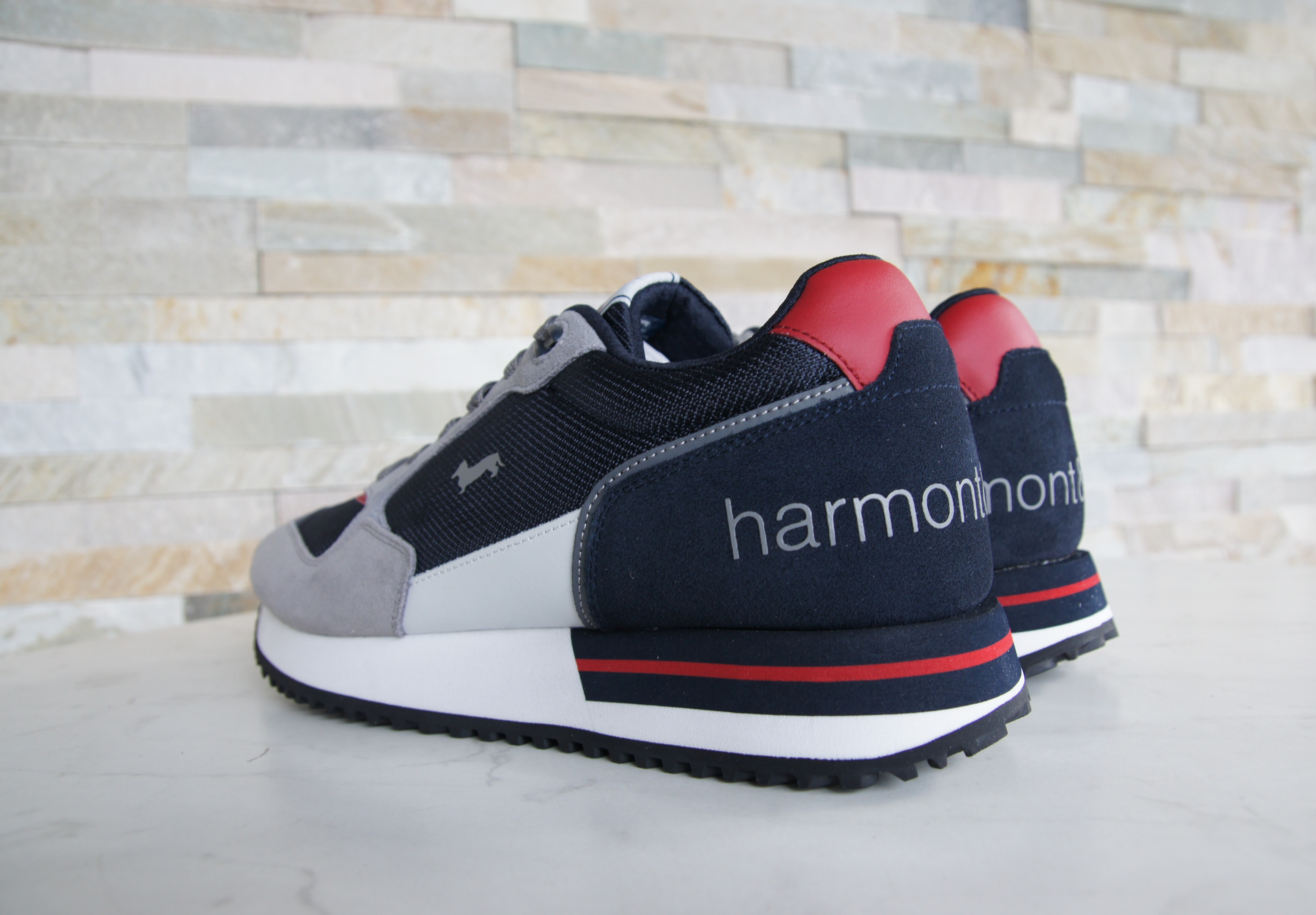harmont & blaine Sneakers Schnürschuhe grau blau
