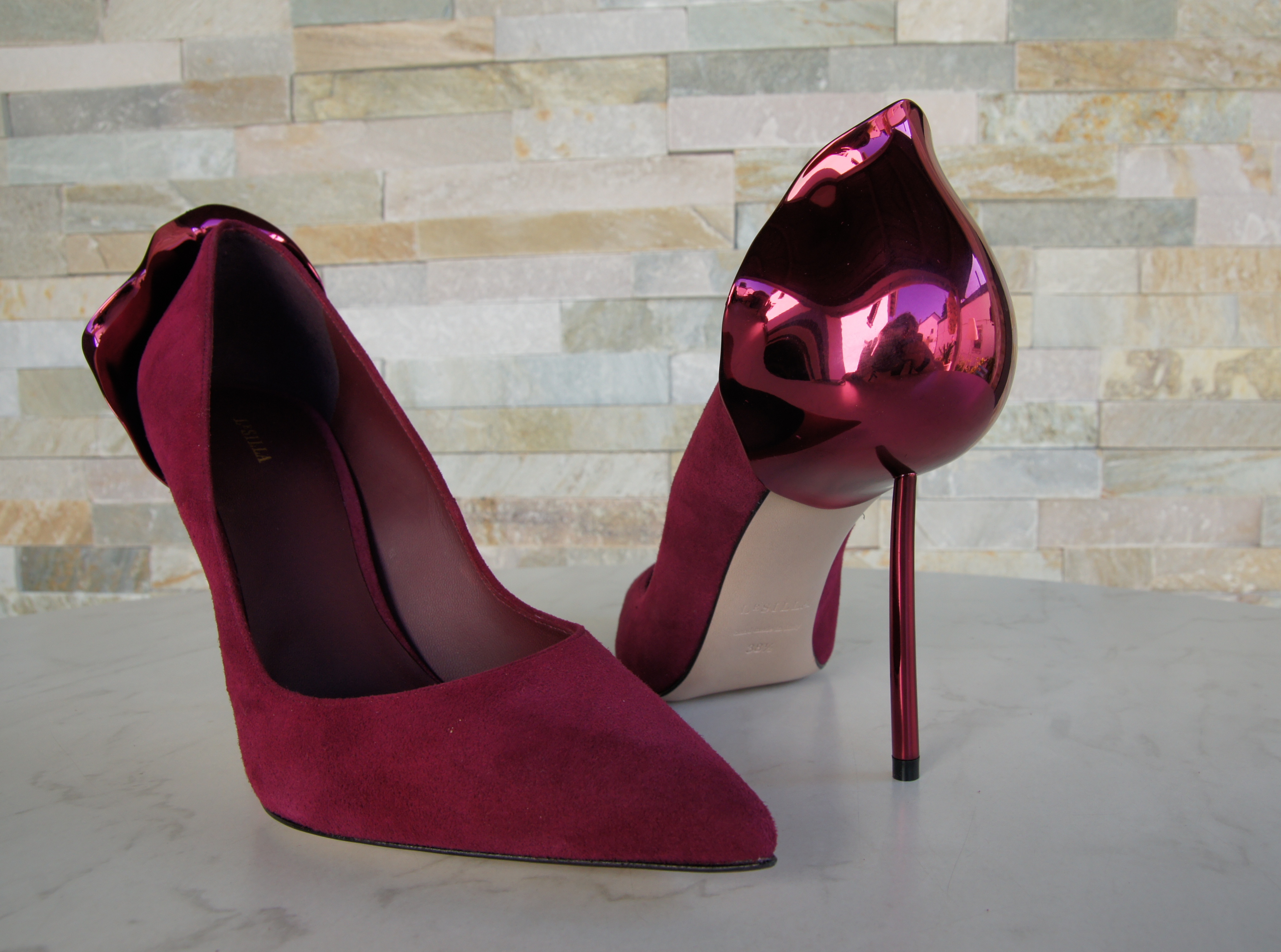 Le Silla Pumps High Heels Wildleder violett