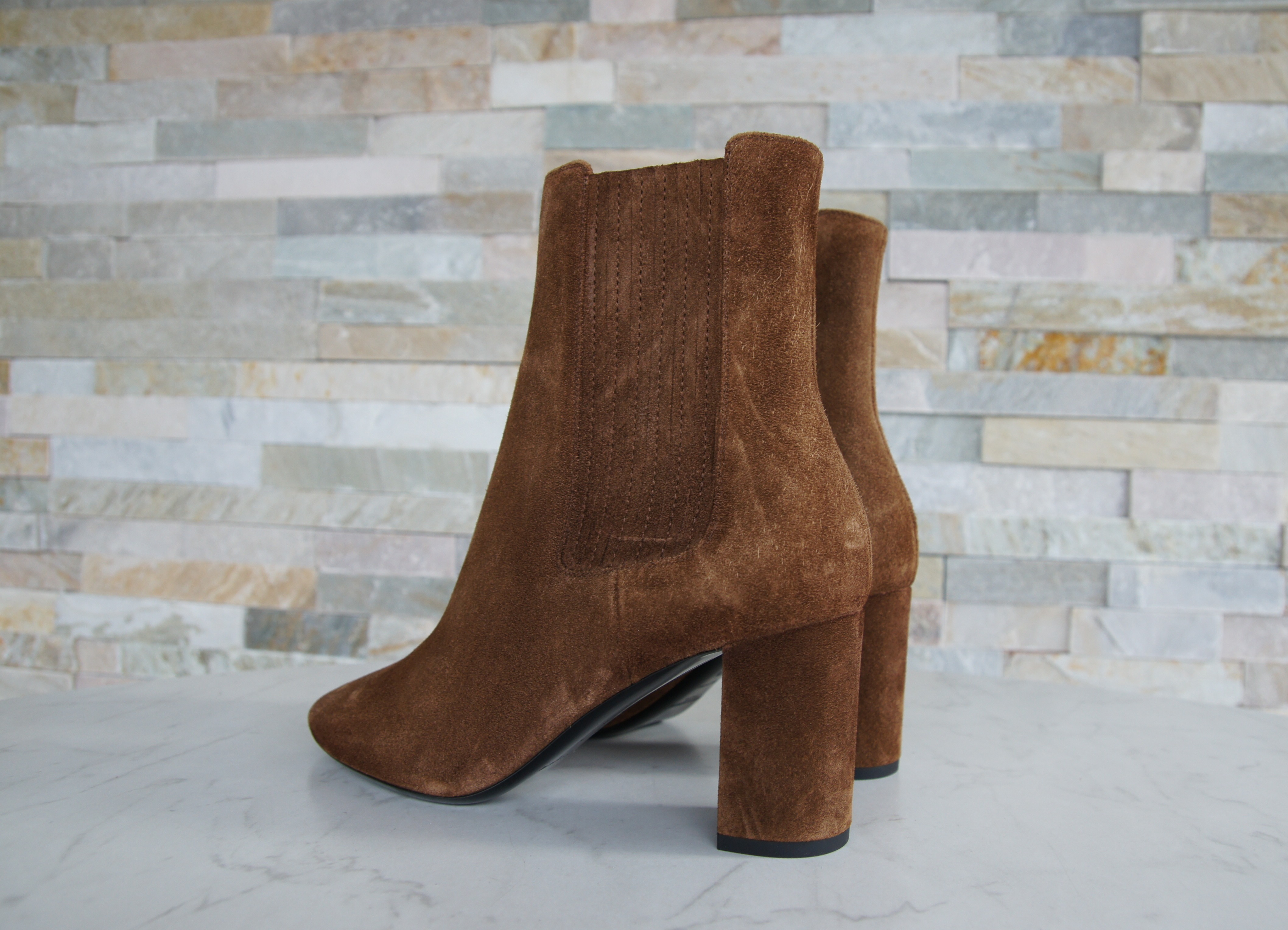 Saint Laurent Stiefeletten Wildleder braun