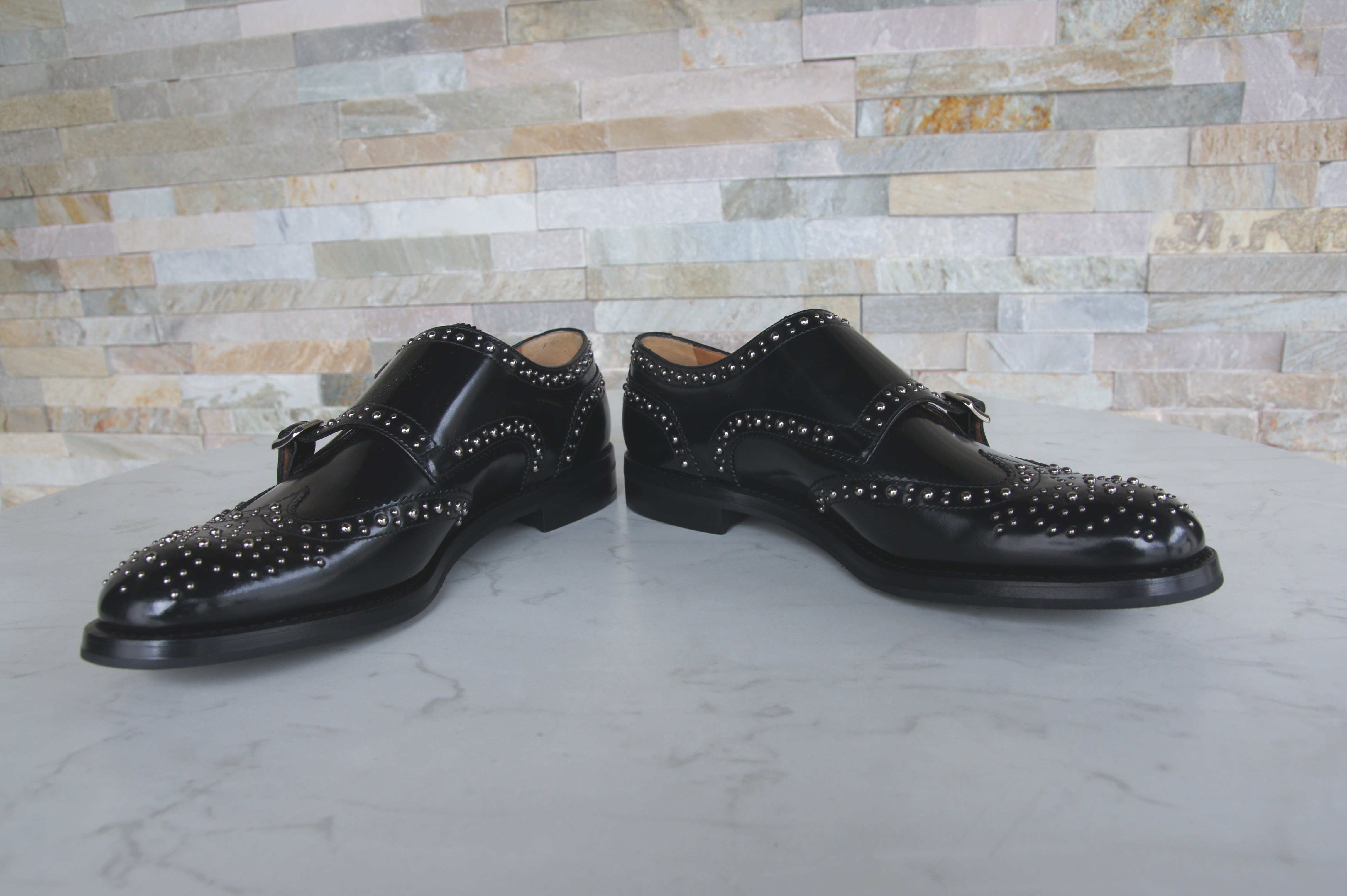 Church's Halbschuhe Slipper LANA Nieten schwarz 