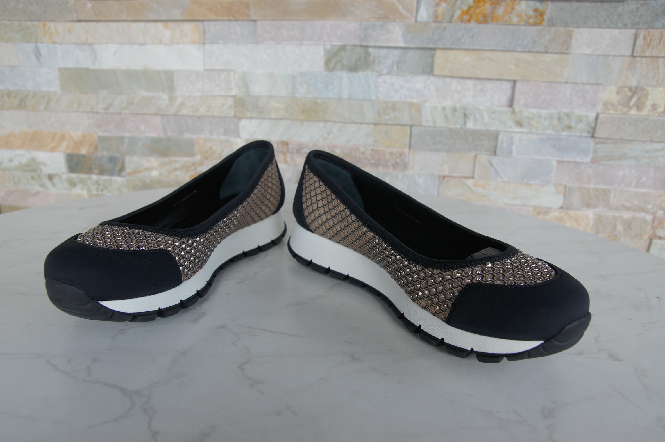 Prada ballerinas loafers slippers beige