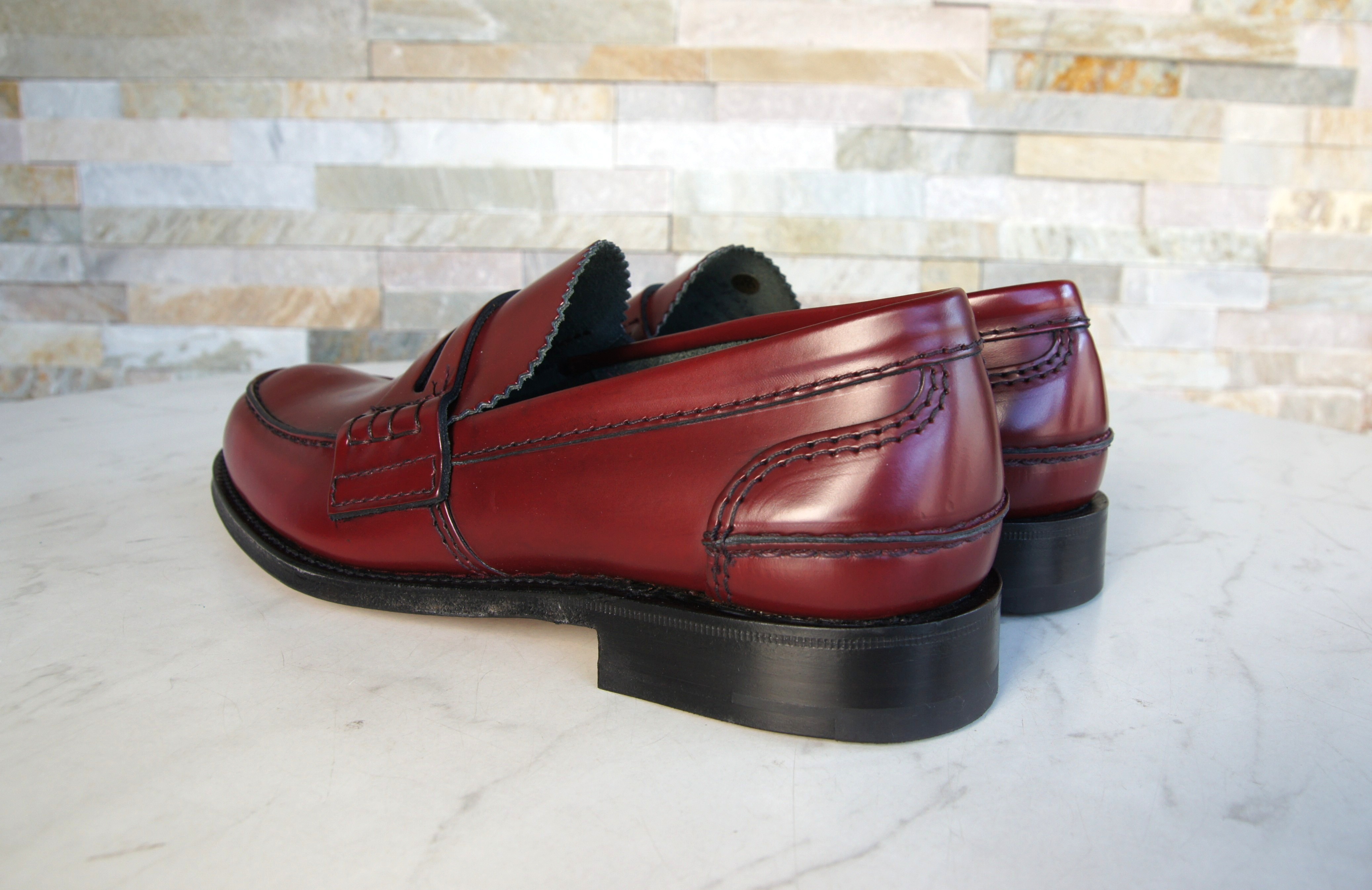 Church's loafers slipper business shoes Tunbridge ruby red