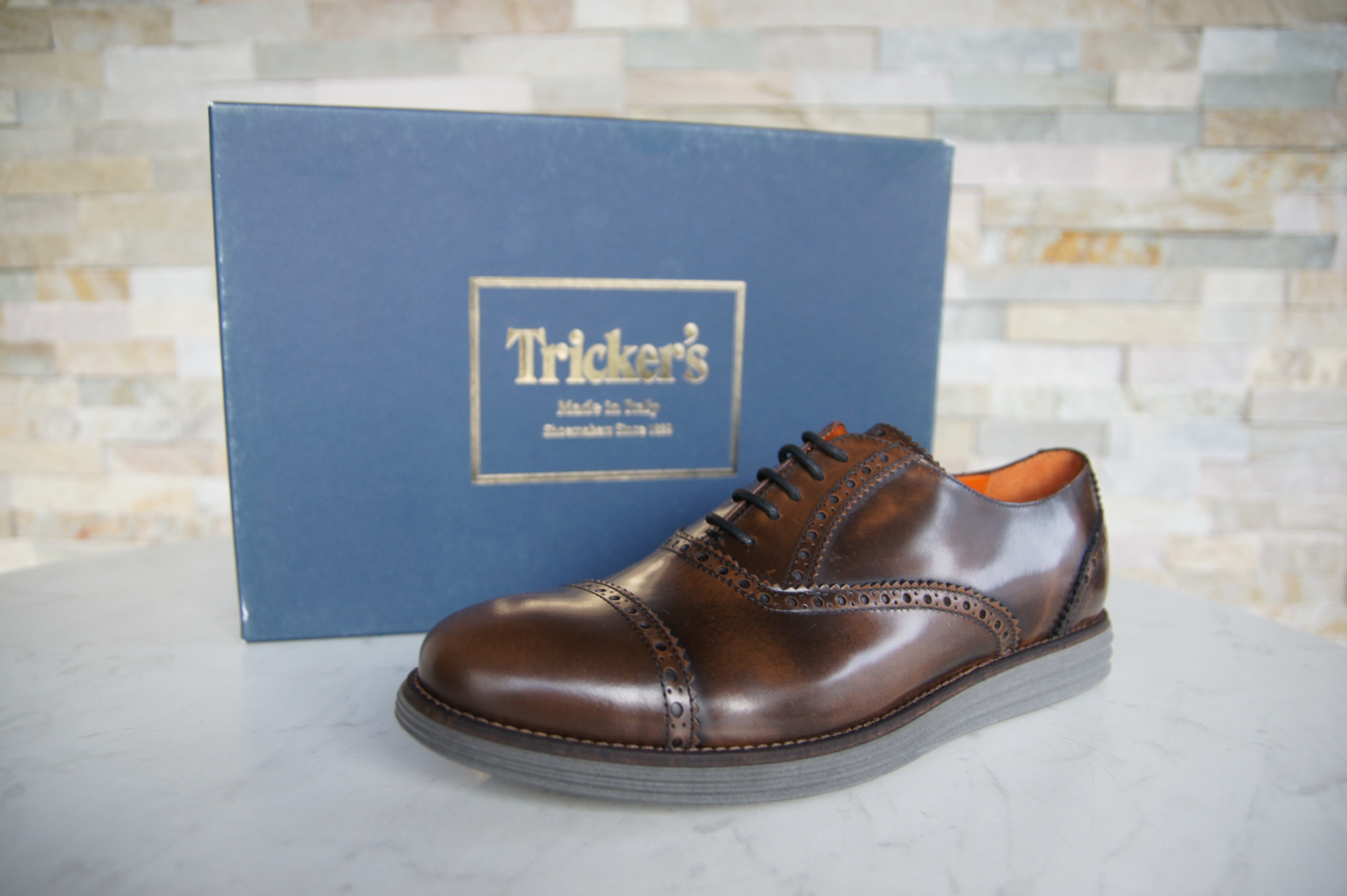 Tricker's Schnürschuhe Halbschuhe Cordovan braun